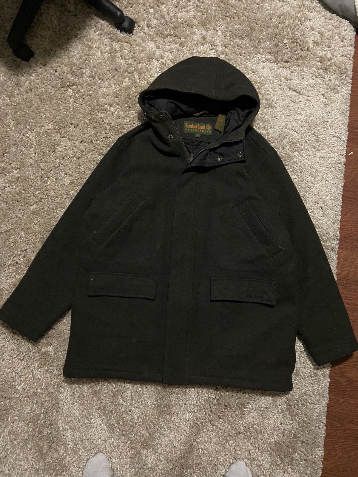 Timberland Full Wool Hooded Heavy Jacket Parka ZIP Up Timberland Size US L / EU 52-54 / 3 - 1 Thumbnail