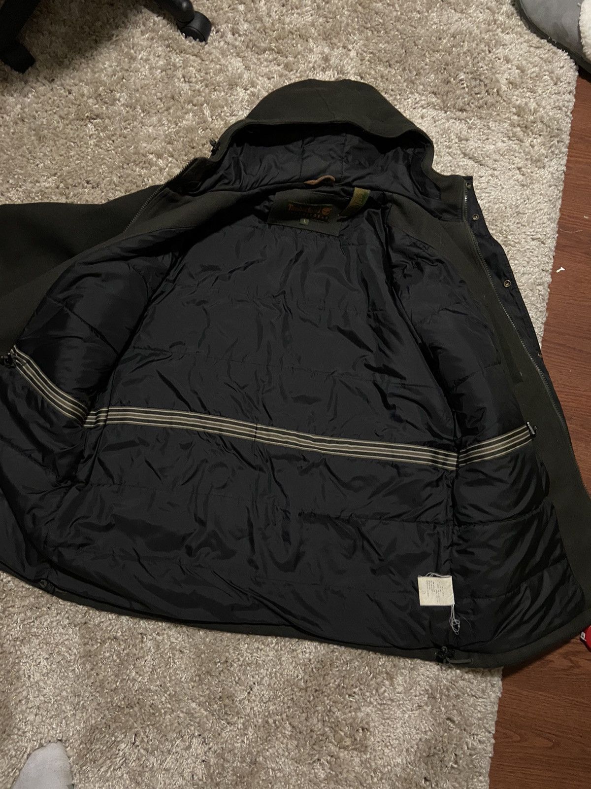 Timberland Full Wool Hooded Heavy Jacket Parka ZIP Up Timberland Size US L / EU 52-54 / 3 - 3 Thumbnail