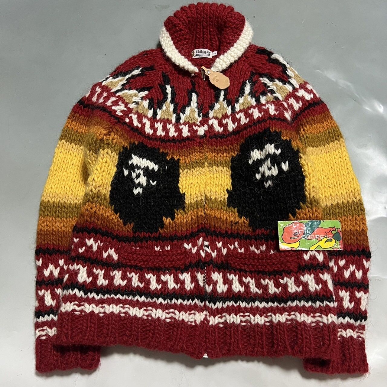 Bape BAPE knit jacket Size US L / EU 52-54 / 3 - 1 Thumbnail