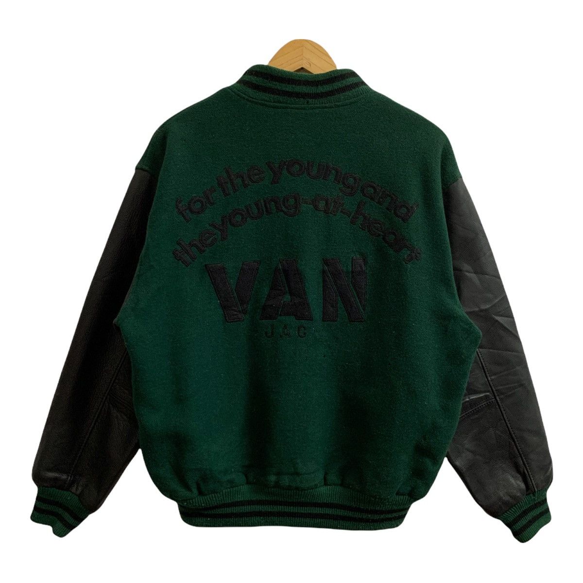 Japanese Brand Vtg Van Jac NFL Wool Leather Varsity Jacket Size US M / EU 48-50 / 2 - 8 Thumbnail