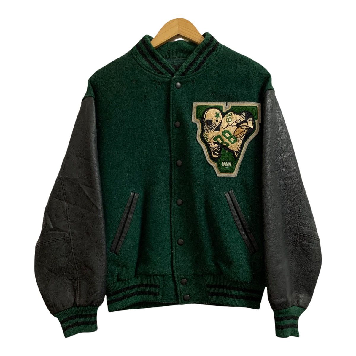 Japanese Brand Vtg Van Jac NFL Wool Leather Varsity Jacket Size US M / EU 48-50 / 2 - 7 Thumbnail