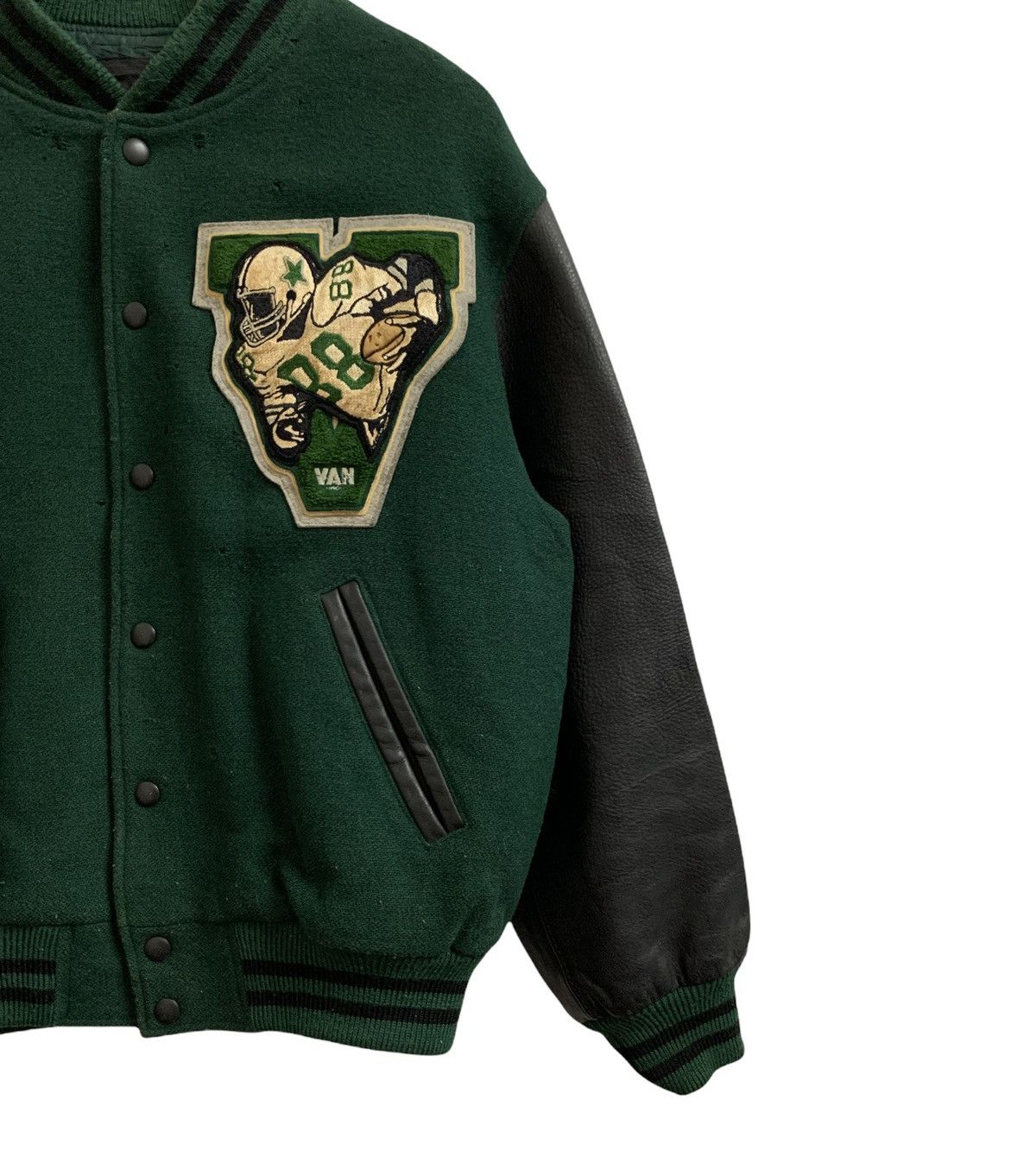 Japanese Brand Vtg Van Jac NFL Wool Leather Varsity Jacket Size US M / EU 48-50 / 2 - 4 Thumbnail