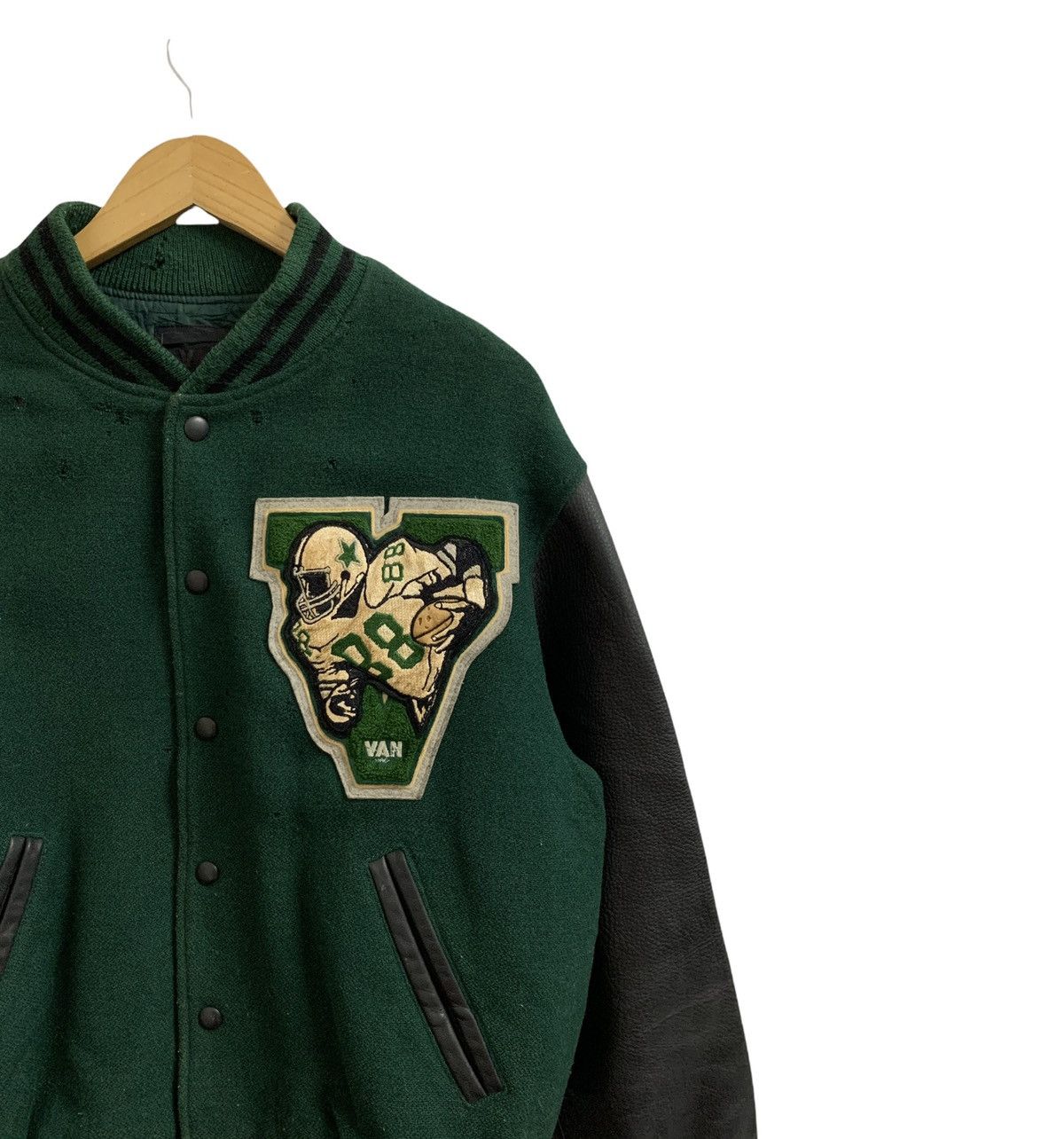 Japanese Brand Vtg Van Jac NFL Wool Leather Varsity Jacket Size US M / EU 48-50 / 2 - 6 Thumbnail