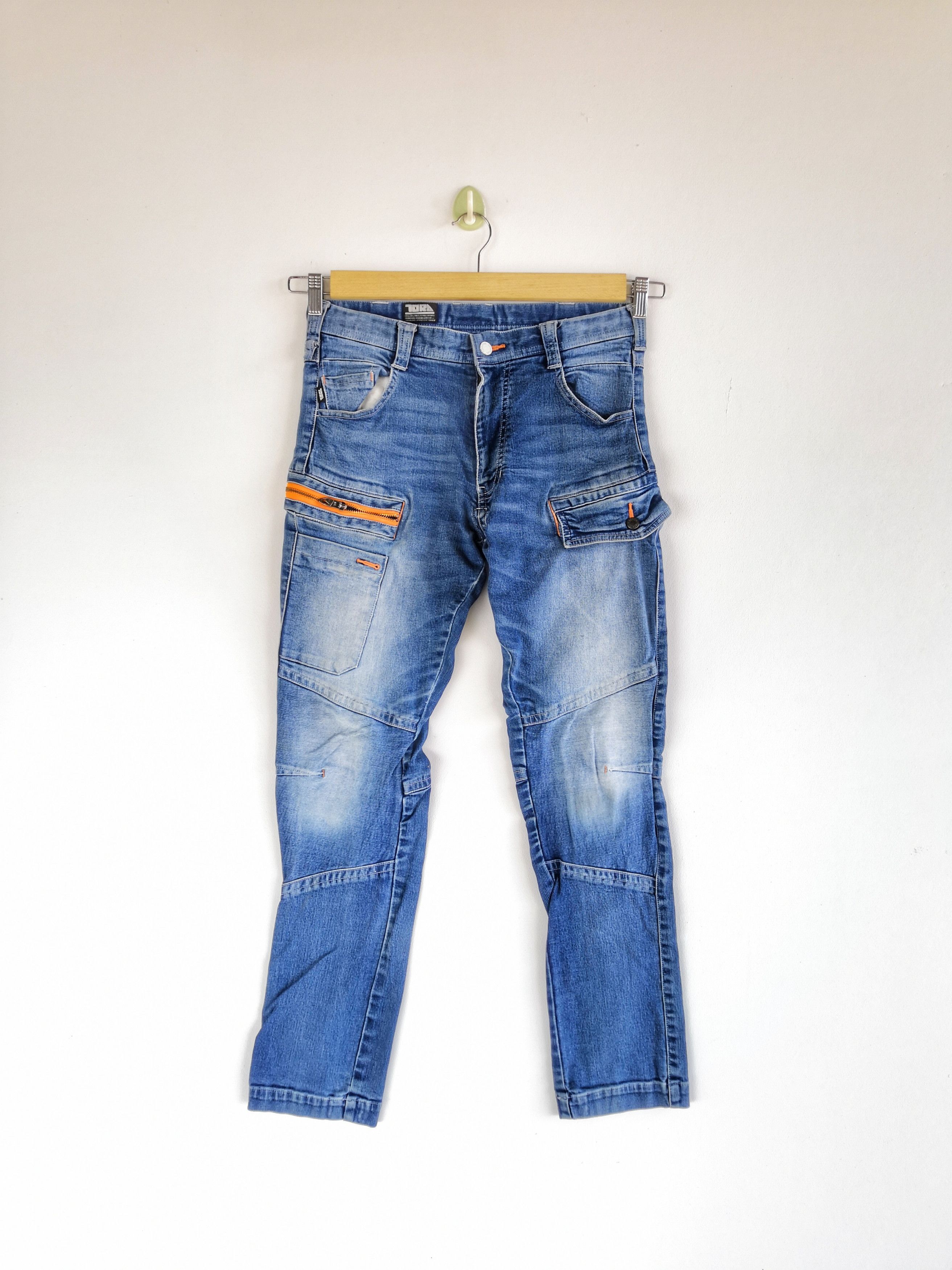 Japanese Brand Tora Japanese Denim Multi Pocket Jeans Caro Pants Size US 30 / EU 46 - 1 Thumbnail