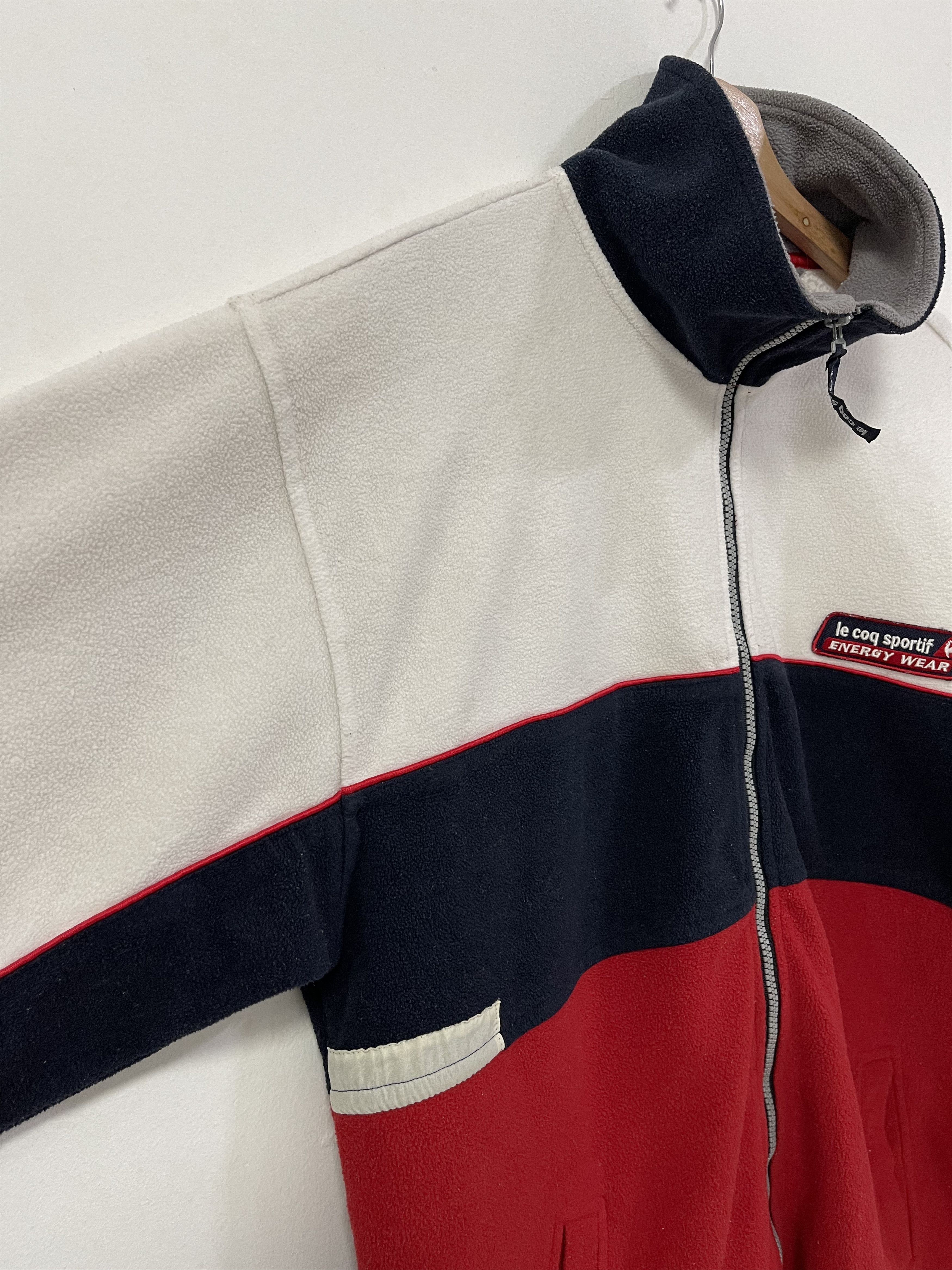 Le Coq Sportif Vintage Le Cof Sportif Mini Logo Fleece Zip Up Colourblok Size US L / EU 52-54 / 3 - 6 Thumbnail
