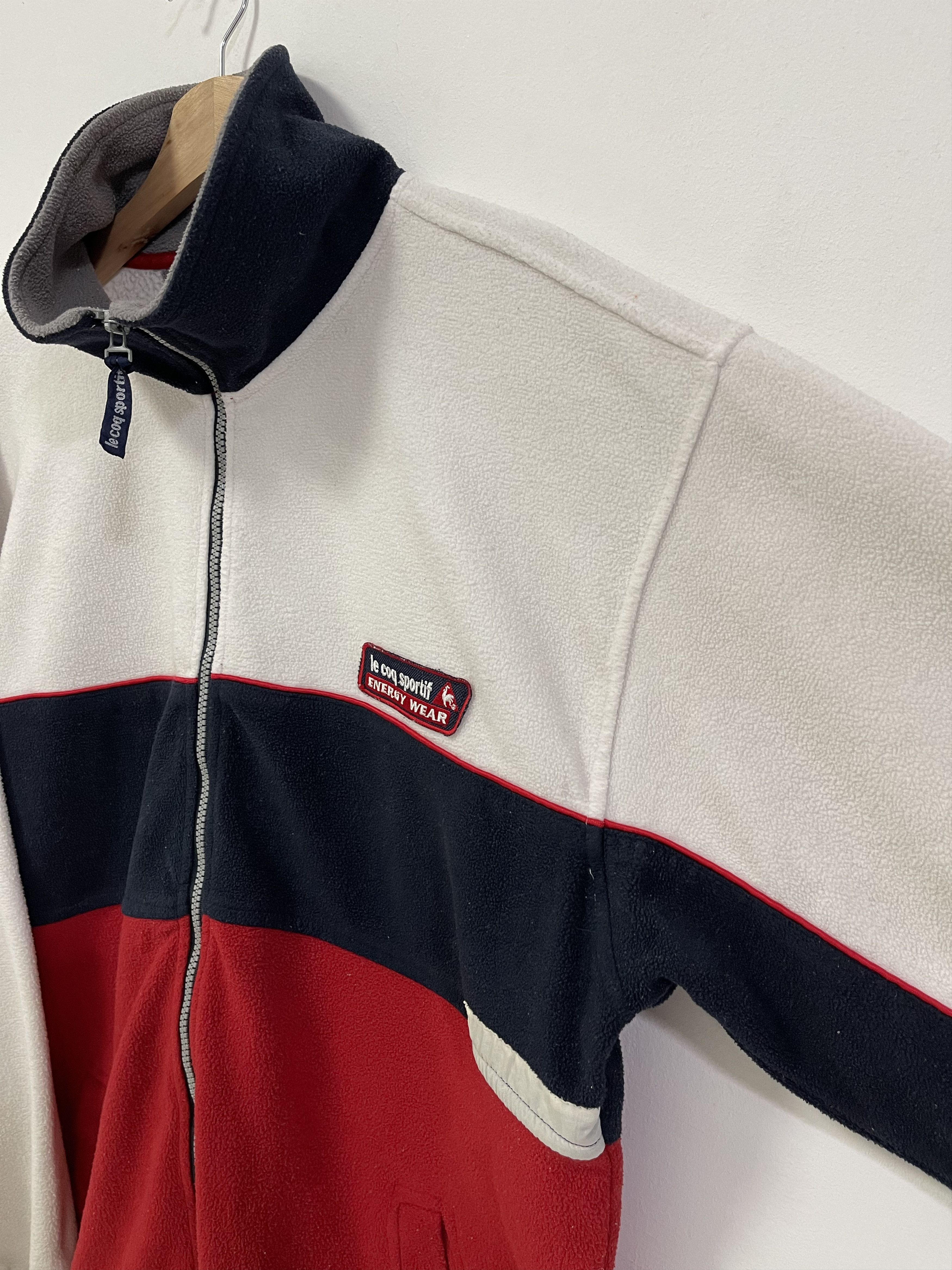 Le Coq Sportif Vintage Le Cof Sportif Mini Logo Fleece Zip Up Colourblok Size US L / EU 52-54 / 3 - 4 Thumbnail