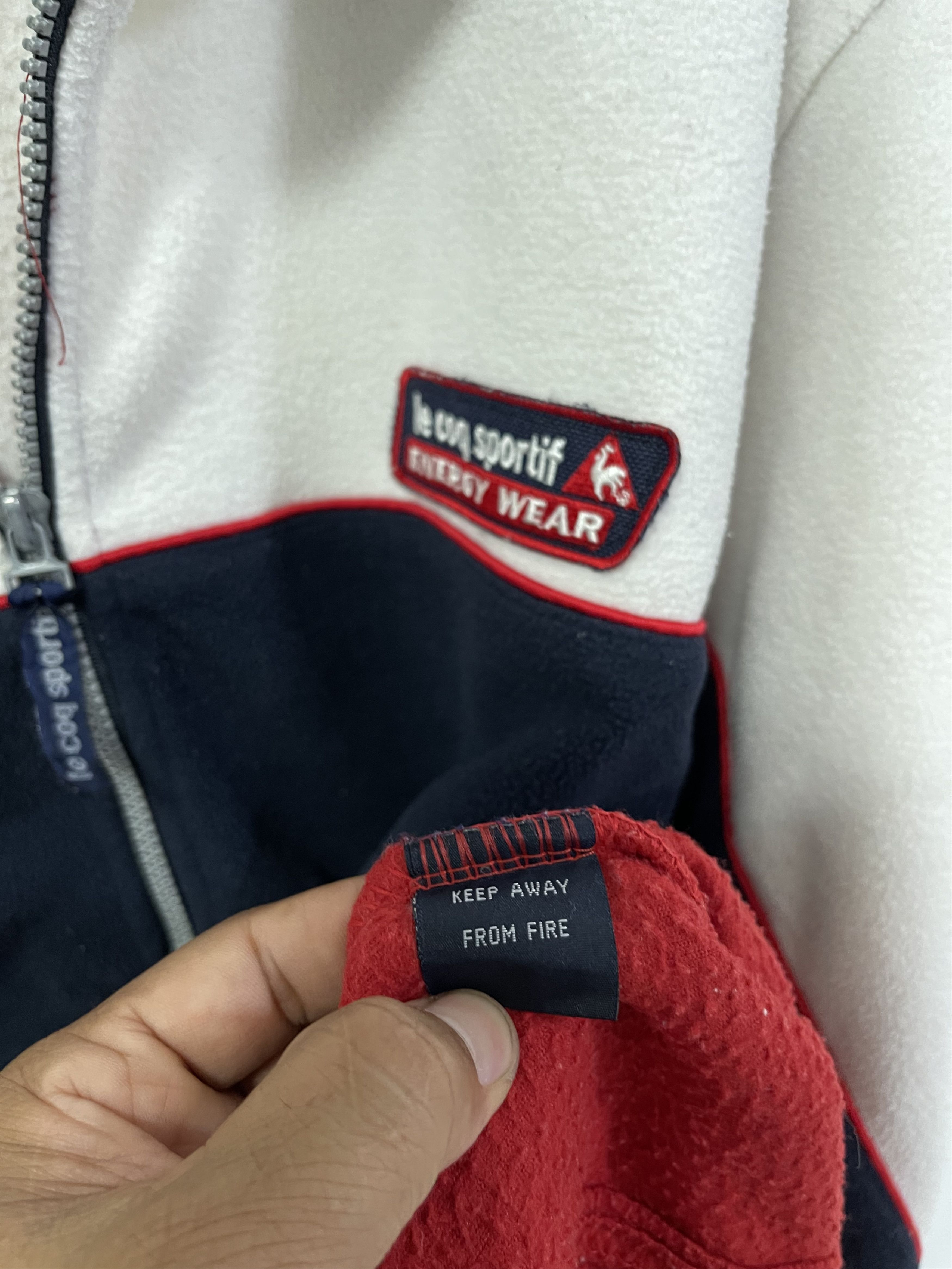 Le Coq Sportif Vintage Le Cof Sportif Mini Logo Fleece Zip Up Colourblok Size US L / EU 52-54 / 3 - 12 Thumbnail