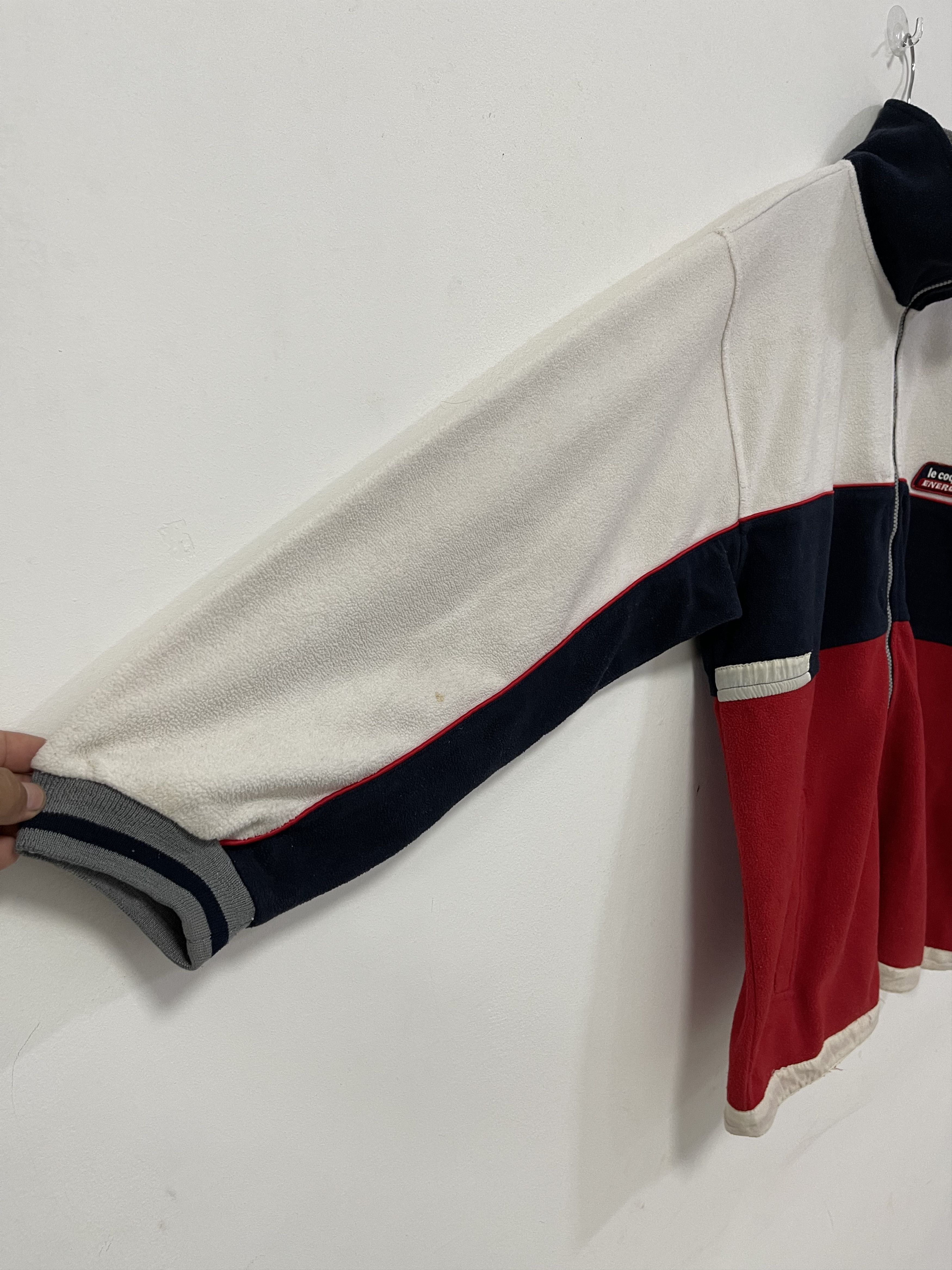 Le Coq Sportif Vintage Le Cof Sportif Mini Logo Fleece Zip Up Colourblok Size US L / EU 52-54 / 3 - 5 Thumbnail