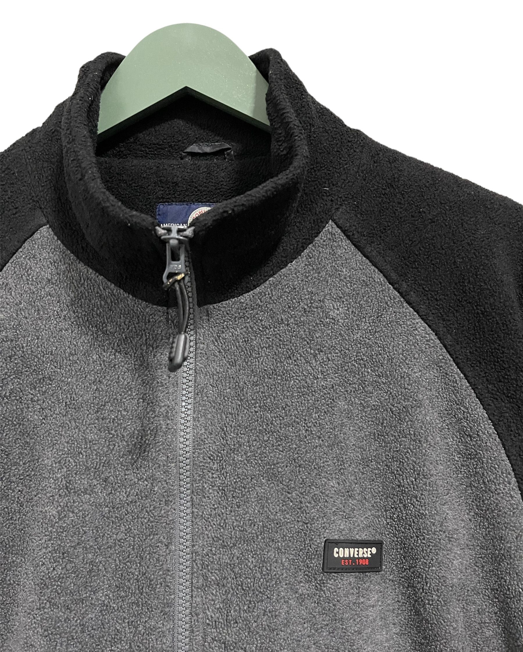 Converse × Vintage Vintage Raglan Converse Mini Logo Fleece Zipper Jacket Size US M / EU 48-50 / 2 - 4 Thumbnail