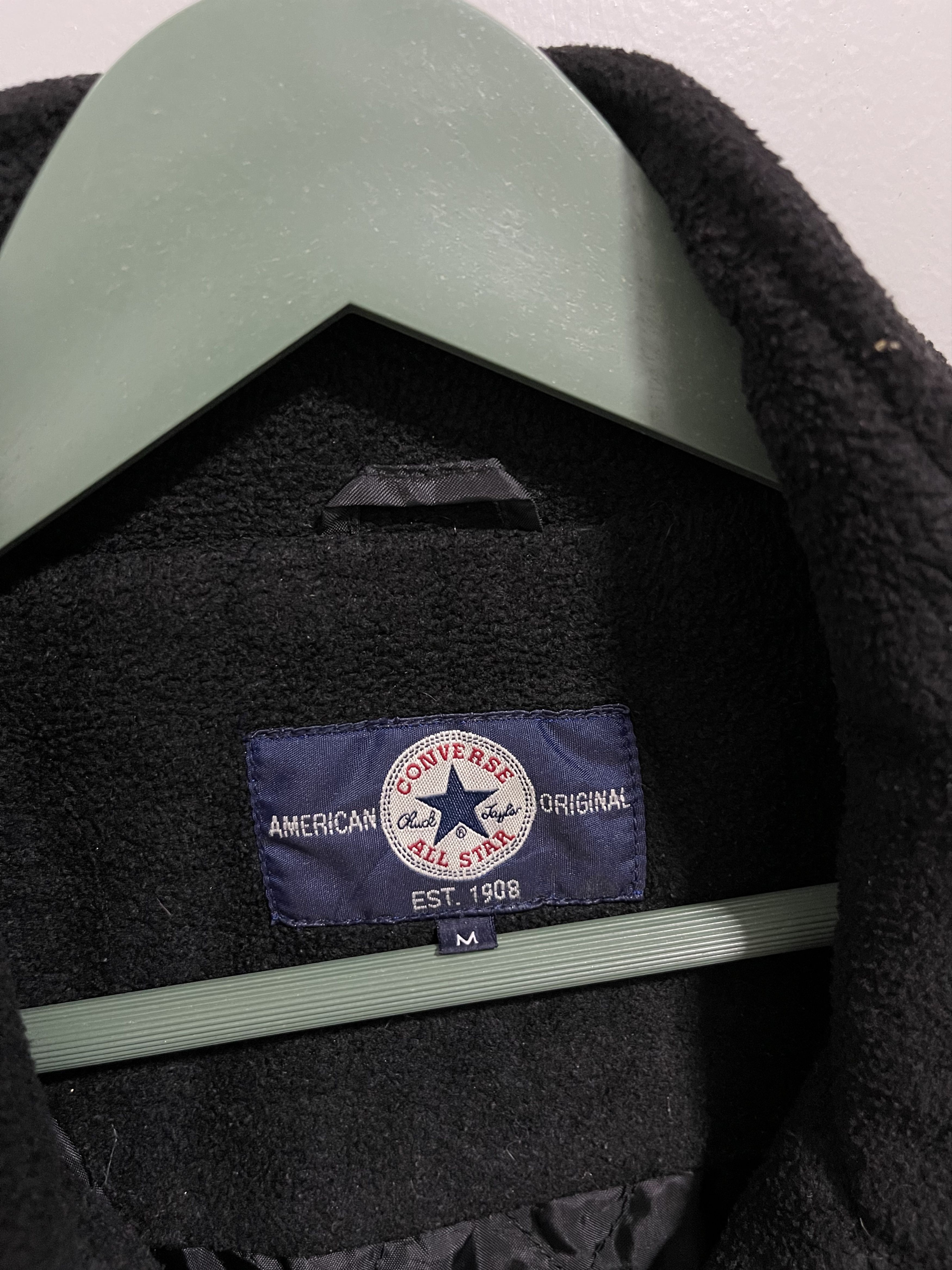 Converse × Vintage Vintage Raglan Converse Mini Logo Fleece Zipper Jacket Size US M / EU 48-50 / 2 - 6 Thumbnail