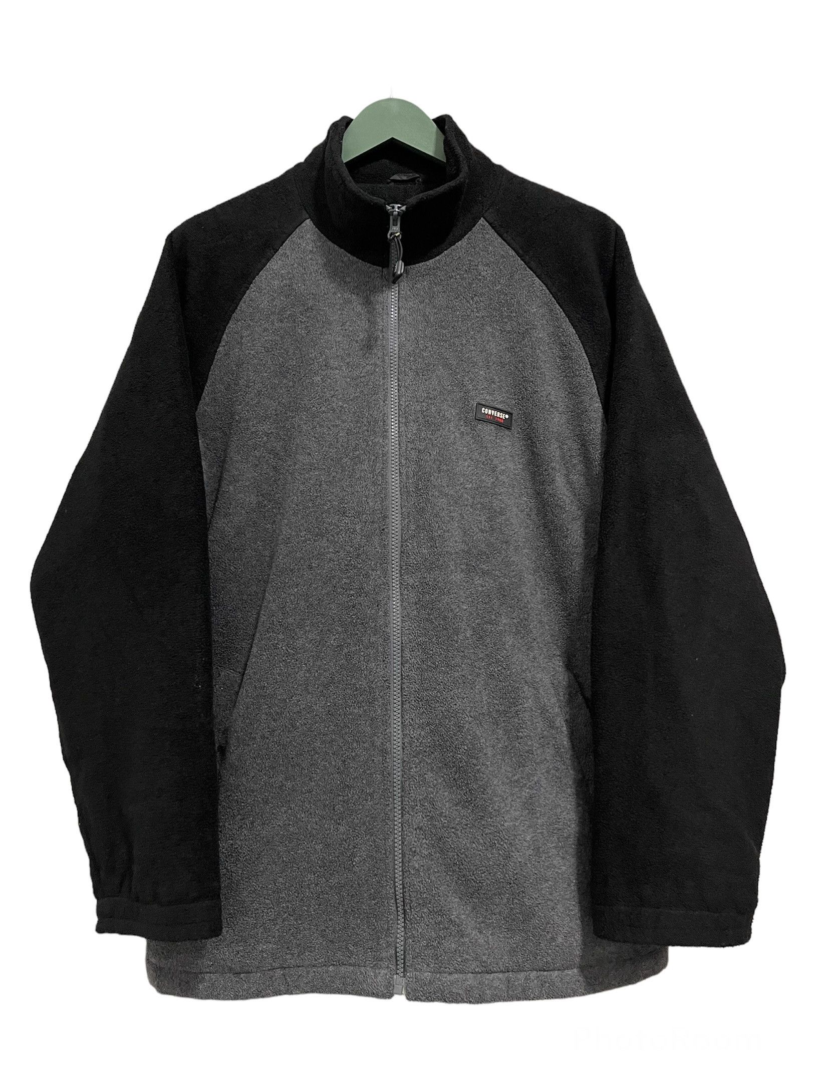 Converse × Vintage Vintage Raglan Converse Mini Logo Fleece Zipper Jacket Size US M / EU 48-50 / 2 - 1 Thumbnail