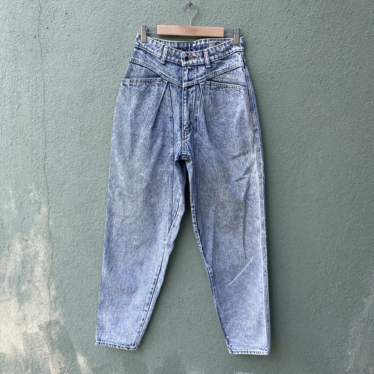 Japanese Brand Vintage BOBSON Ultra Wide Light Wash Denim Pants Size US 27 - 1 Thumbnail
