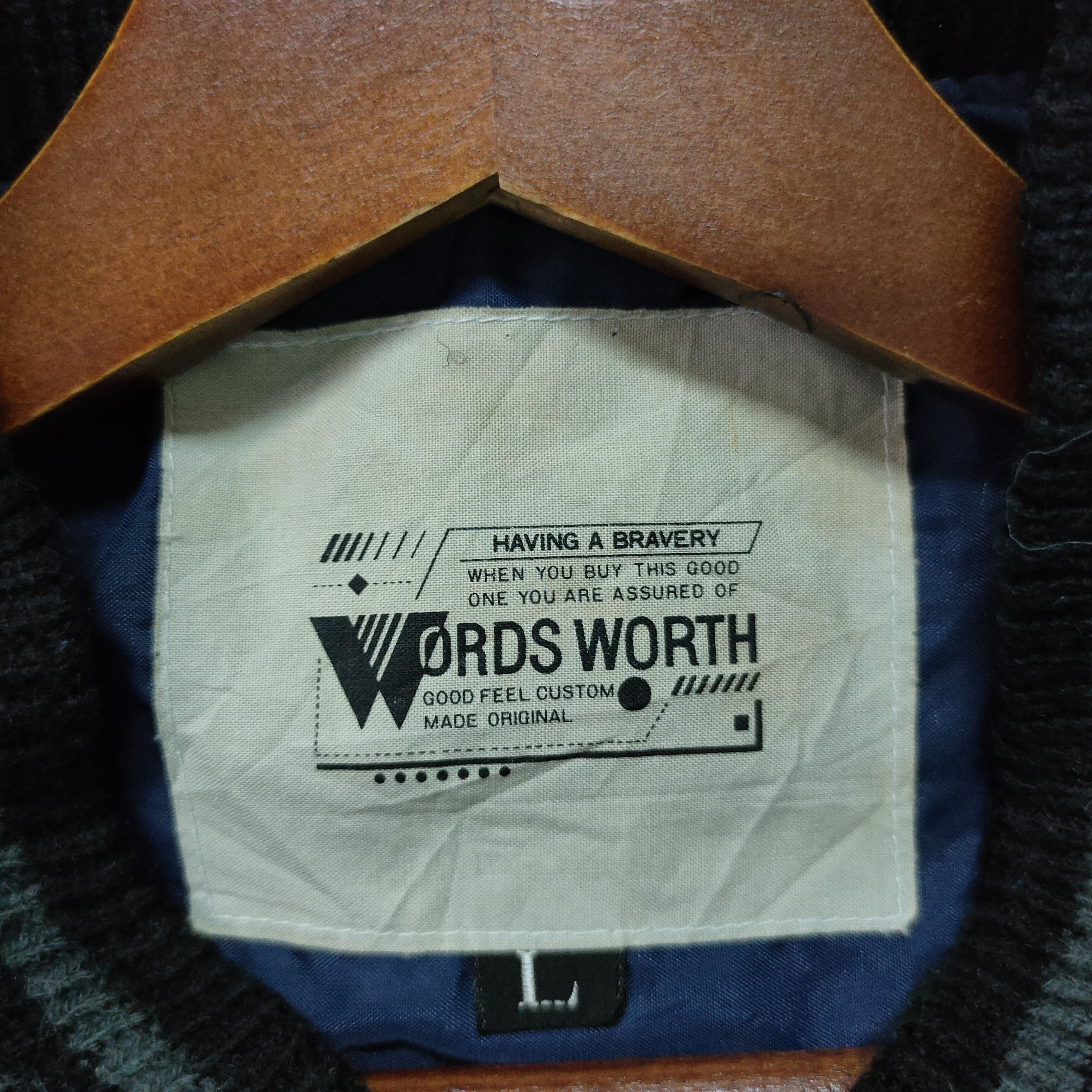 Japanese Brand Vintage Words Worth Varsity Jacket Size US L / EU 52-54 / 3 - 7 Thumbnail