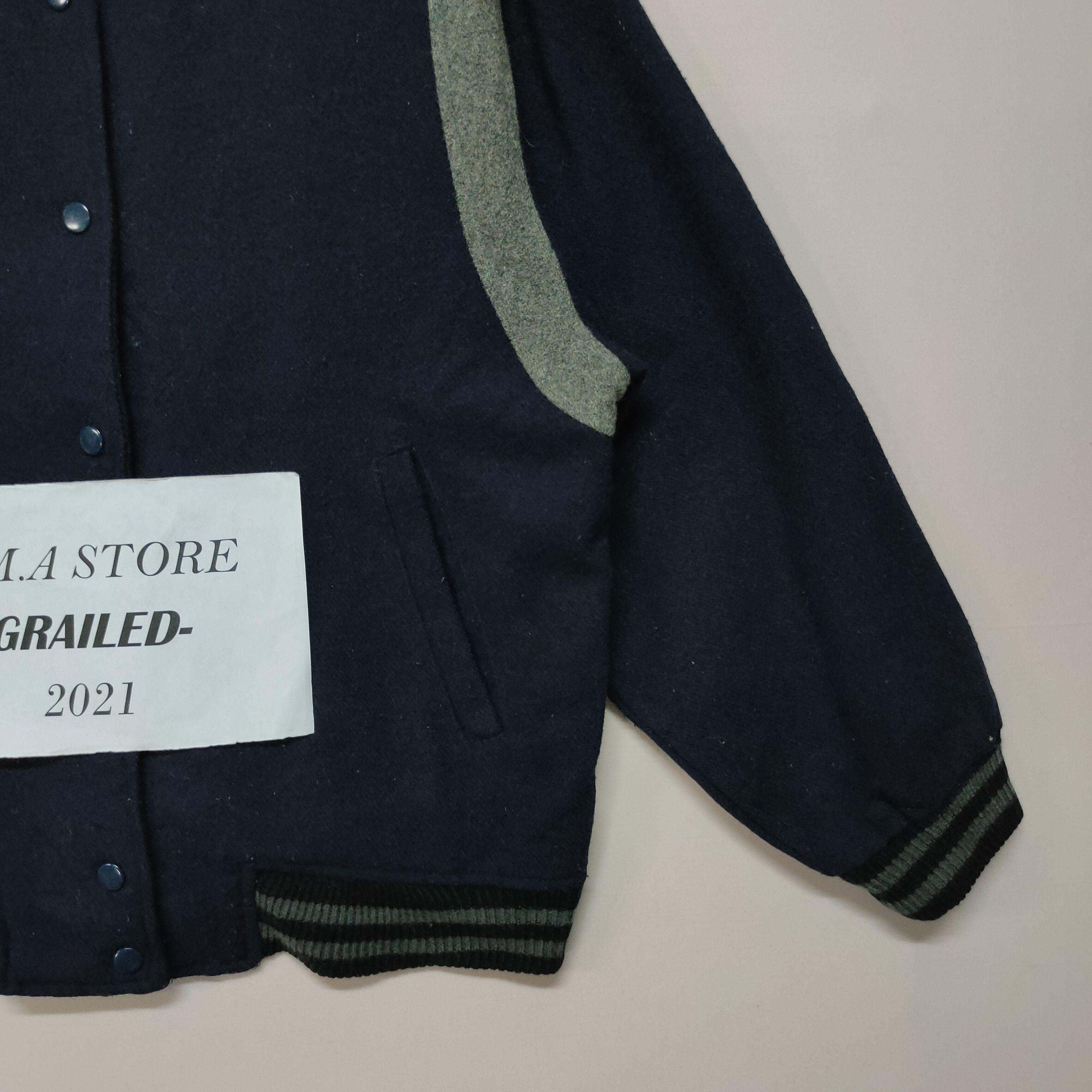 Japanese Brand Vintage Words Worth Varsity Jacket Size US L / EU 52-54 / 3 - 3 Thumbnail