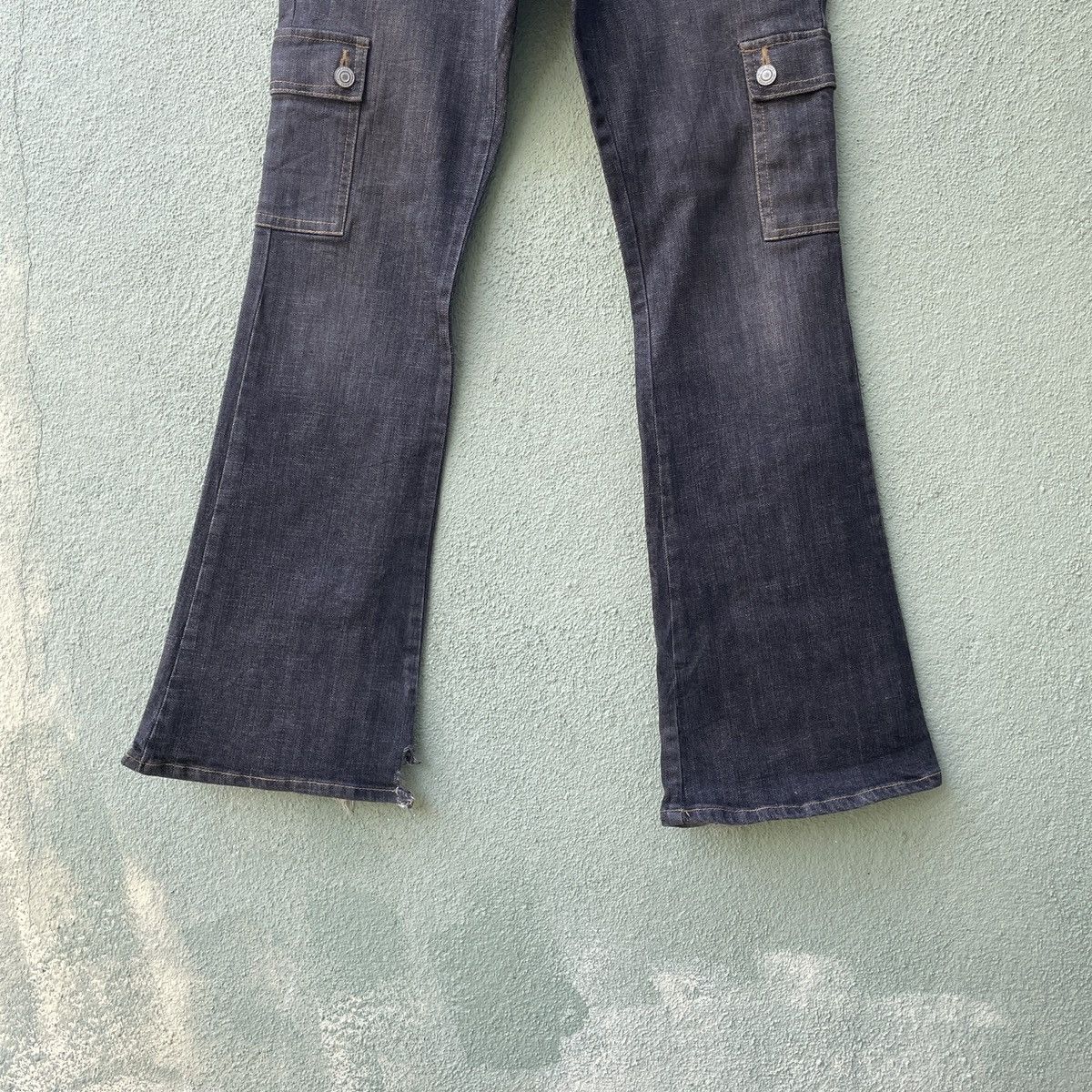 Japanese Brand × Jean Vintage Japan Bush 8 Pocket FLARE Jeans Cargo Pants BOOTCUT Size US 32 / EU 48 - 4 Thumbnail