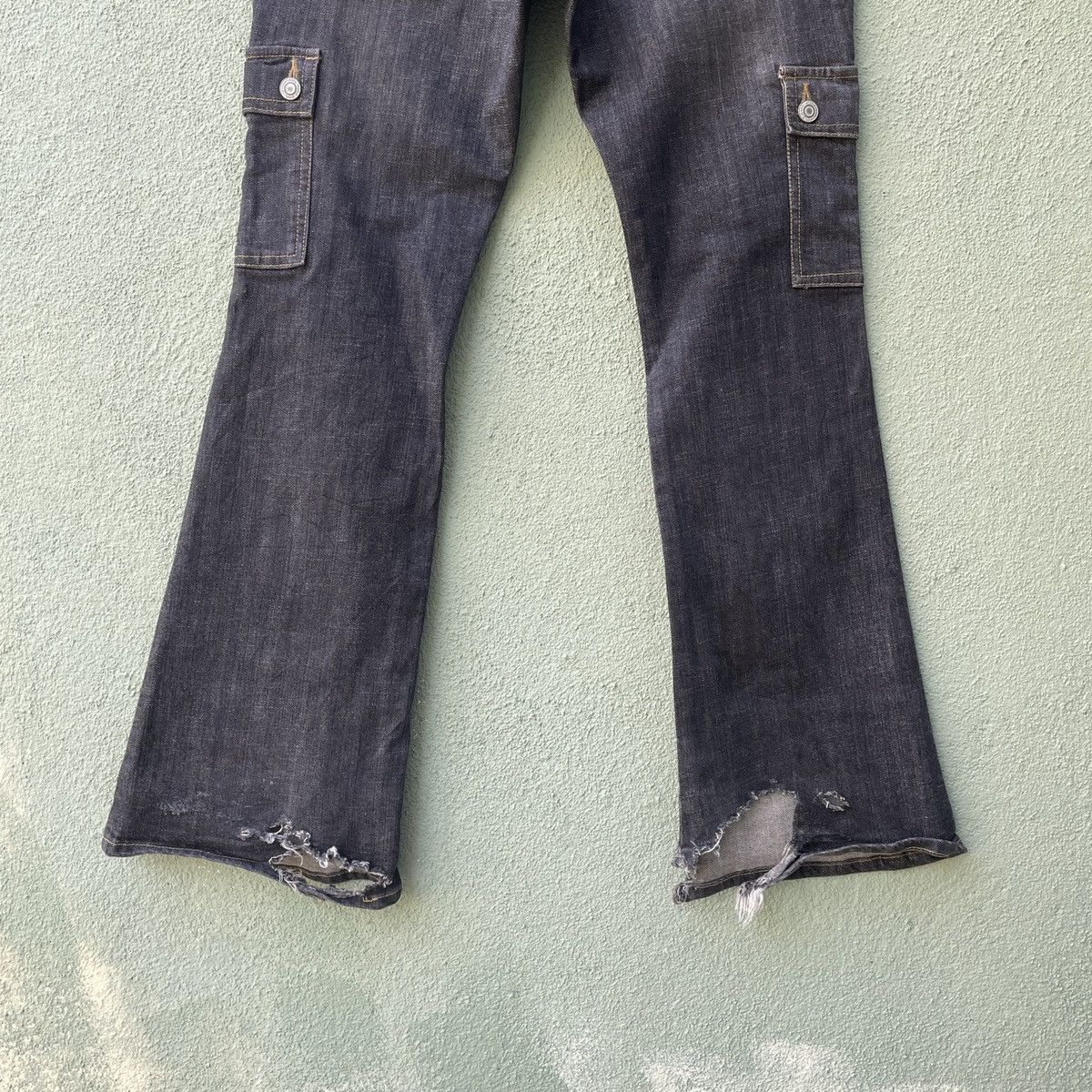 Japanese Brand × Jean Vintage Japan Bush 8 Pocket FLARE Jeans Cargo Pants BOOTCUT Size US 32 / EU 48 - 10 Thumbnail