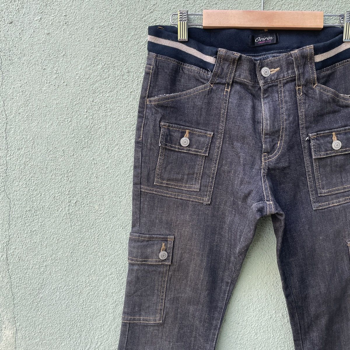Japanese Brand × Jean Vintage Japan Bush 8 Pocket FLARE Jeans Cargo Pants BOOTCUT Size US 32 / EU 48 - 3 Thumbnail