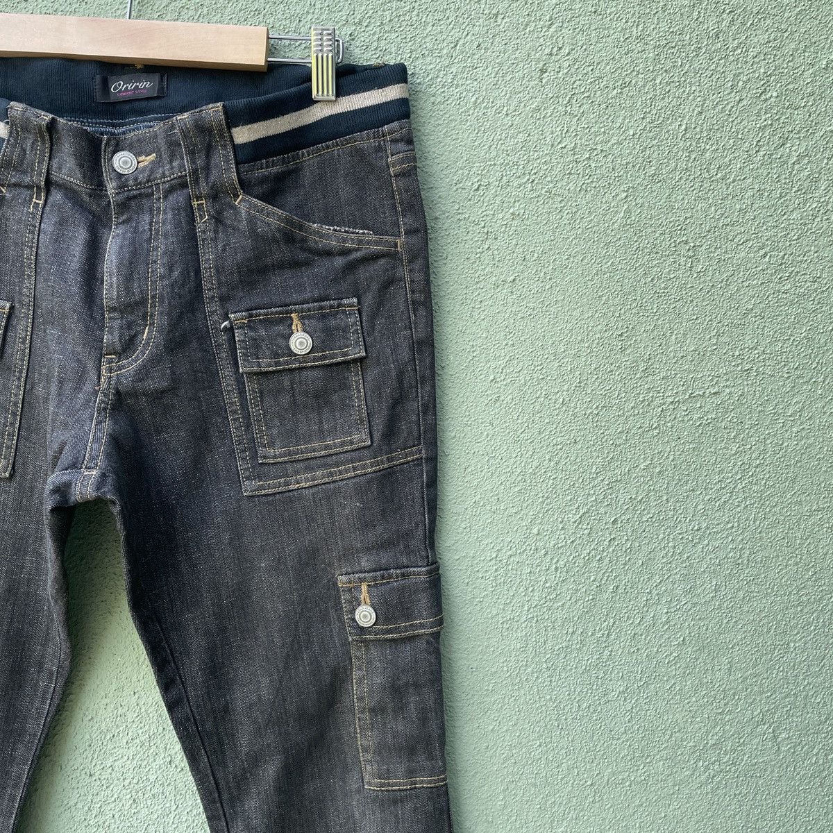 Japanese Brand × Jean Vintage Japan Bush 8 Pocket FLARE Jeans Cargo Pants BOOTCUT Size US 32 / EU 48 - 2 Thumbnail