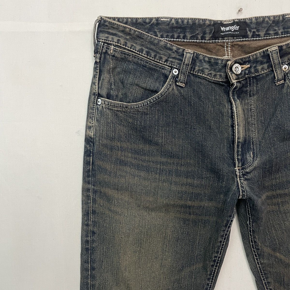 Wrangler Vintage WRANGLER Five Pocket Denim Jeans Pants! Size US 35 - 3 Thumbnail