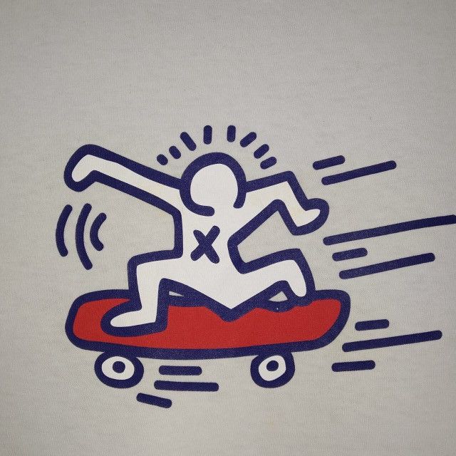 Keith Haring Vintage Keith Haring American Artwork Play Skateboard Shirt Size US XL / EU 56 / 4 - 4 Thumbnail