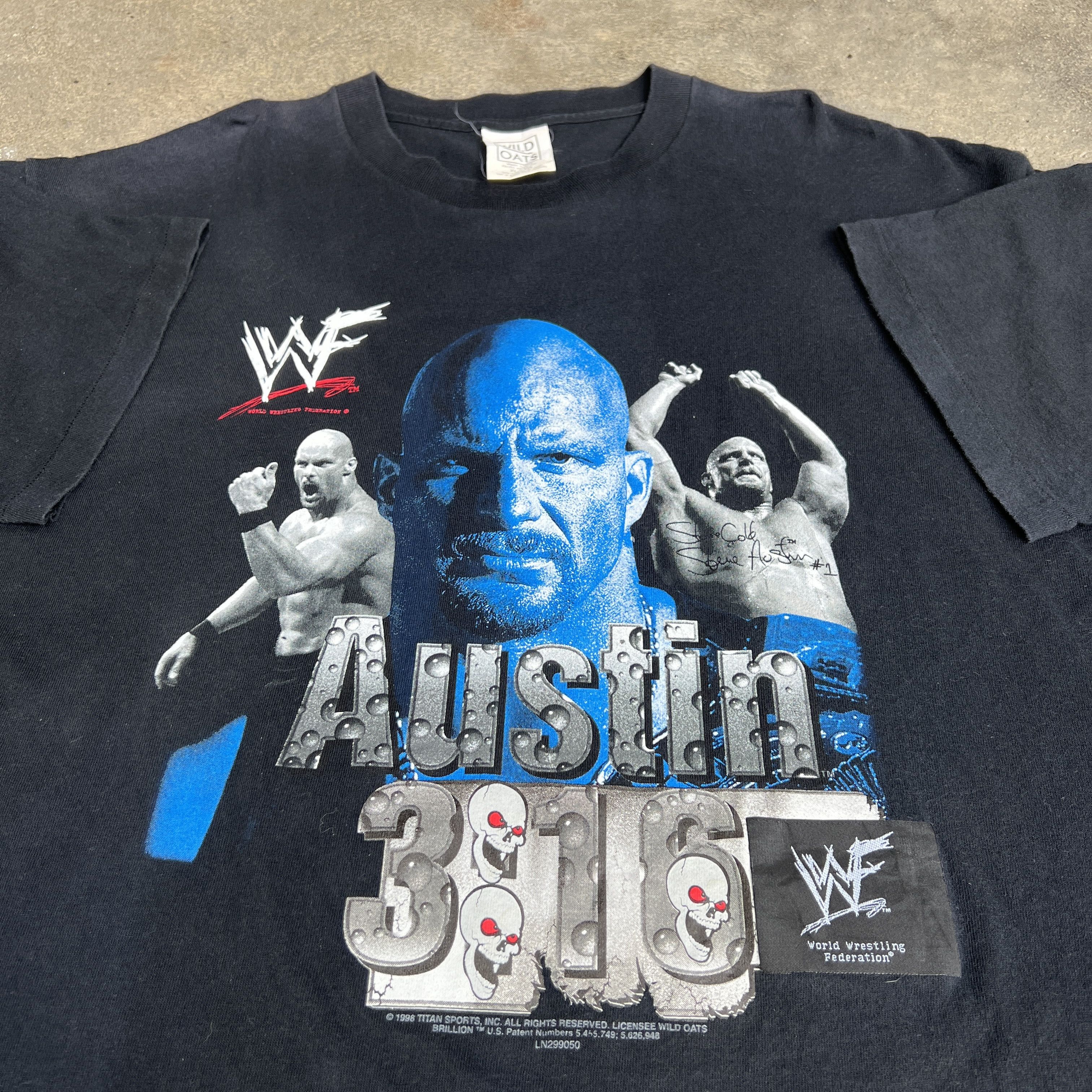 WWF Vintage 90s WWF Stone Cold Steve Austin Promo Wrestling Tee Size US XL / EU 56 / 4 - 2 Thumbnail