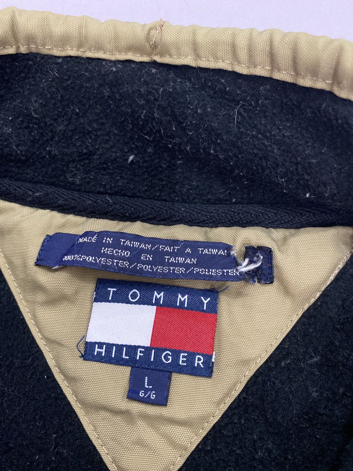 Tommy Hilfiger × Vintage Vintage Tommy Hilfiger Embroidery Logo Fleece Anorak Size US L / EU 52-54 / 3 - 11 Thumbnail