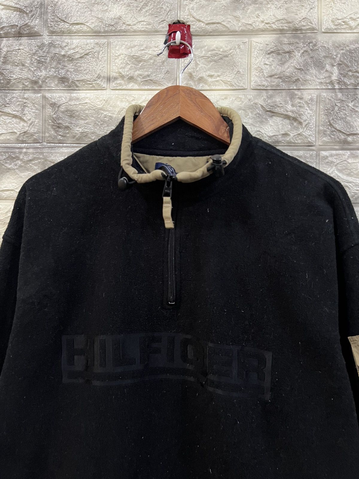 Tommy Hilfiger × Vintage Vintage Tommy Hilfiger Embroidery Logo Fleece Anorak Size US L / EU 52-54 / 3 - 5 Thumbnail