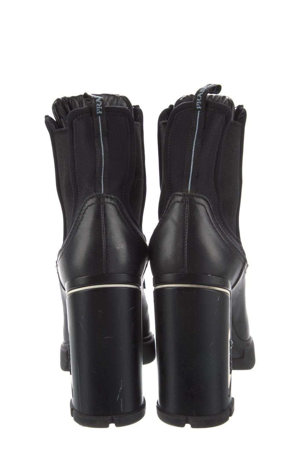 Prada Prada Heeled Lace-Up Biker Monolith Boots Size US 10 / IT 40 - 4 Thumbnail