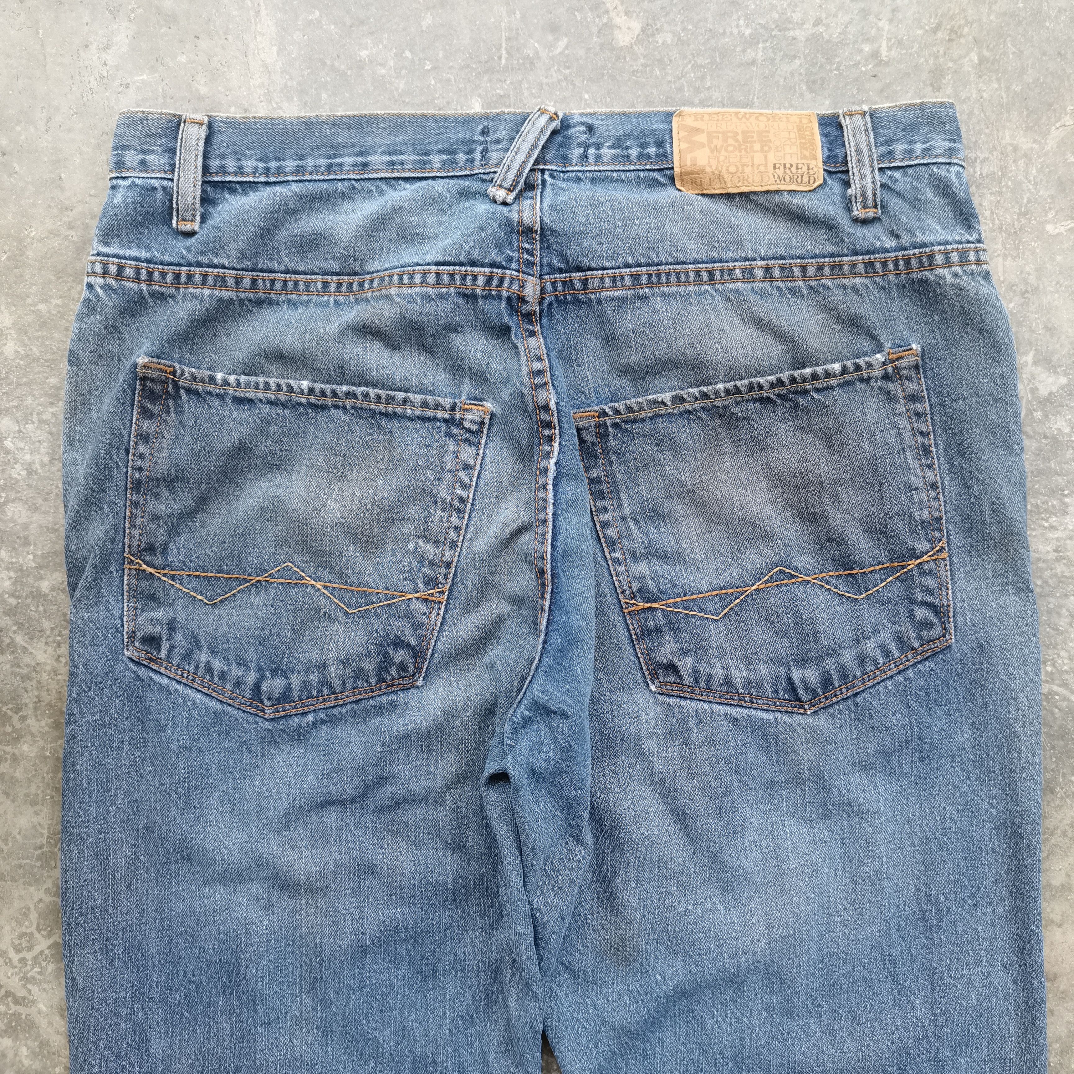 Free World Vintage FREE WORLD Denim Pants Made In Mexico Size US 32 / EU 48 - 7 Thumbnail