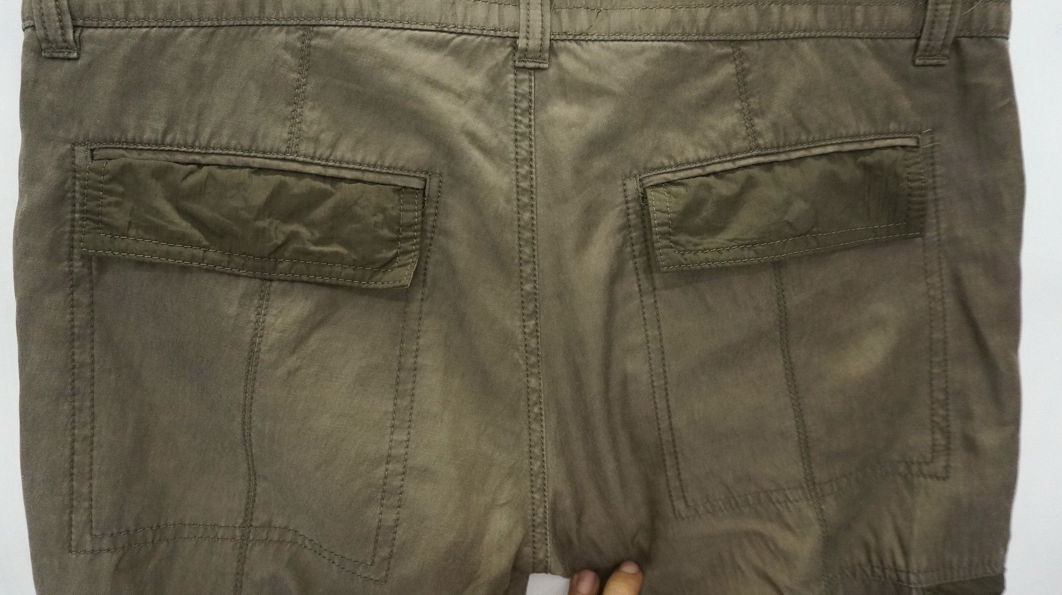 Comme Ca Ism COMME CA MEN Cupro Slim Lowrise Cargo Pants Size US 33 - 12 Thumbnail