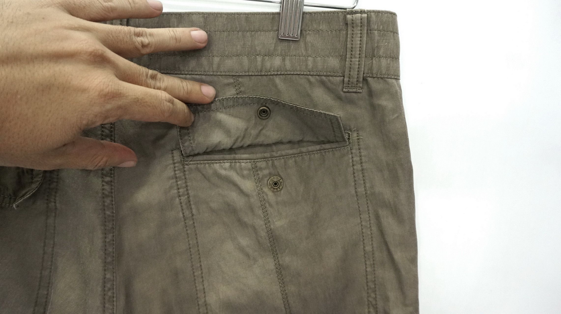 Comme Ca Ism COMME CA MEN Cupro Slim Lowrise Cargo Pants Size US 33 - 7 Thumbnail