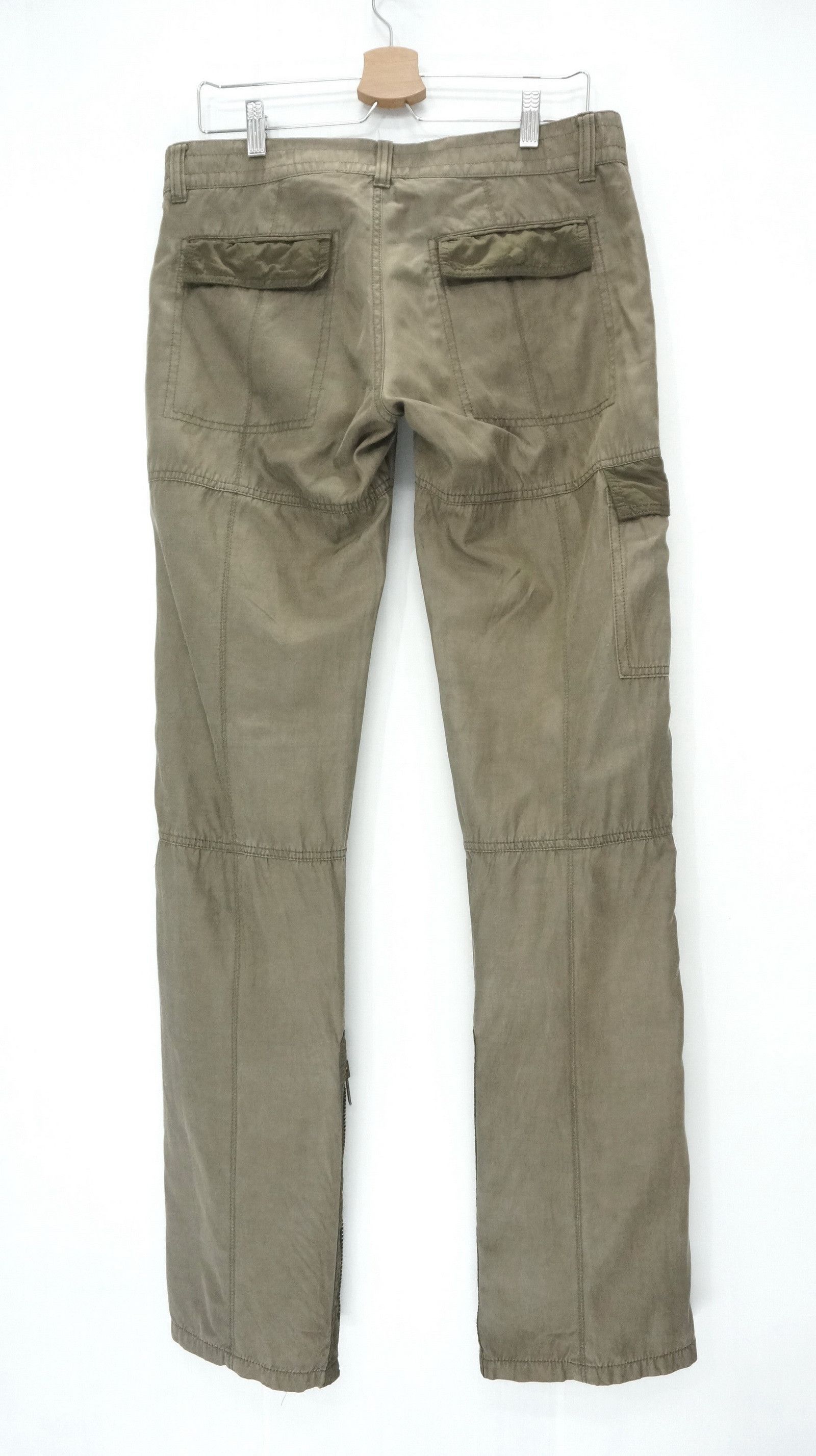 Comme Ca Ism COMME CA MEN Cupro Slim Lowrise Cargo Pants Size US 33 - 2 Thumbnail