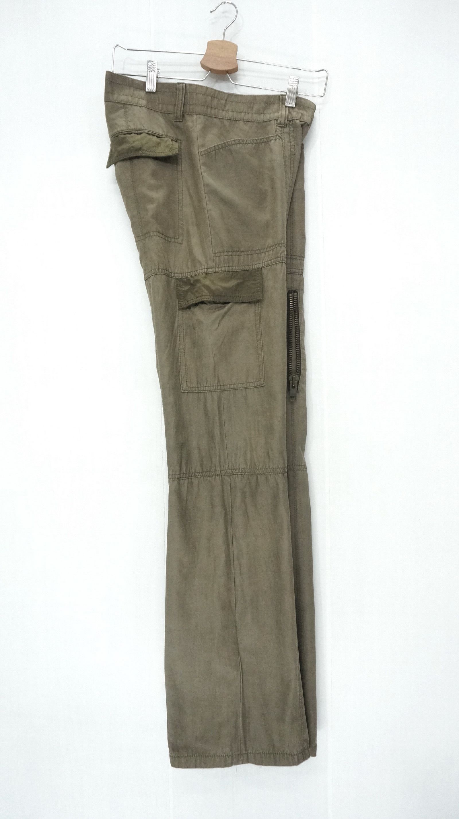 Comme Ca Ism COMME CA MEN Cupro Slim Lowrise Cargo Pants Size US 33 - 14 Thumbnail