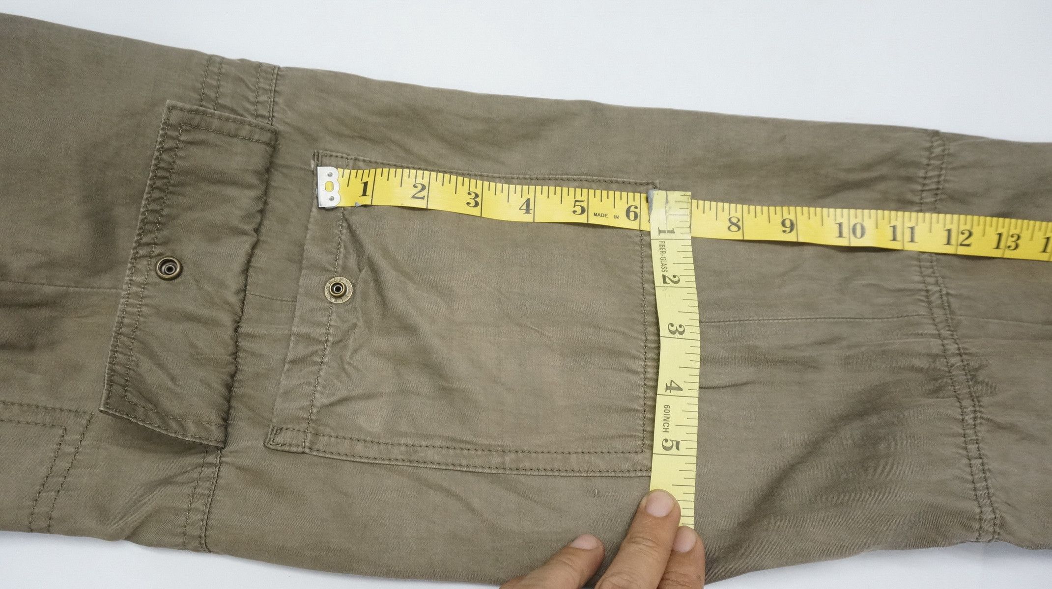 Comme Ca Ism COMME CA MEN Cupro Slim Lowrise Cargo Pants Size US 33 - 23 Thumbnail