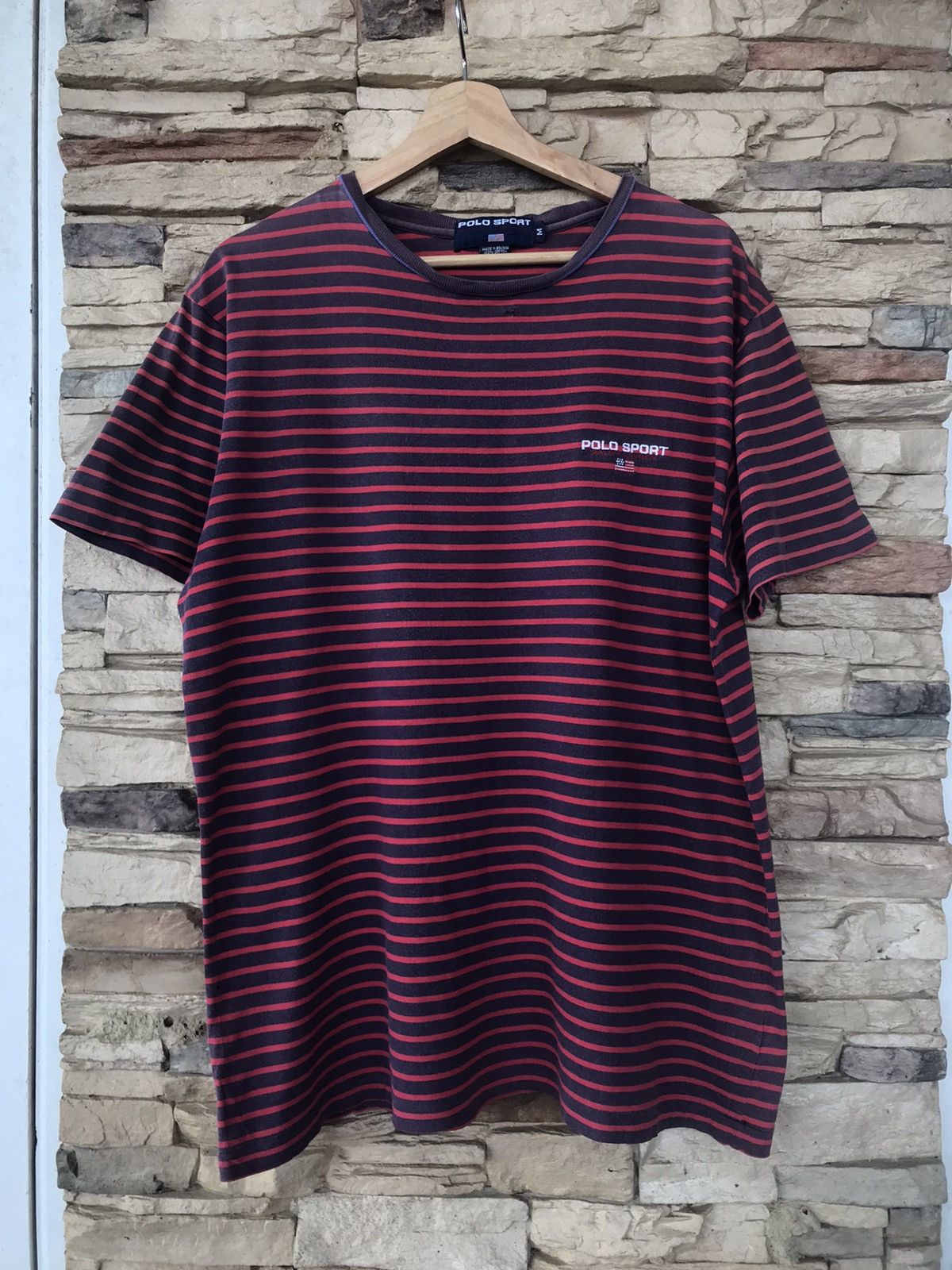 Polo Ralph Lauren Vintage Polo Sport Ralph Lauren Stripes Tee Size US M / EU 48-50 / 2 - 1 Thumbnail