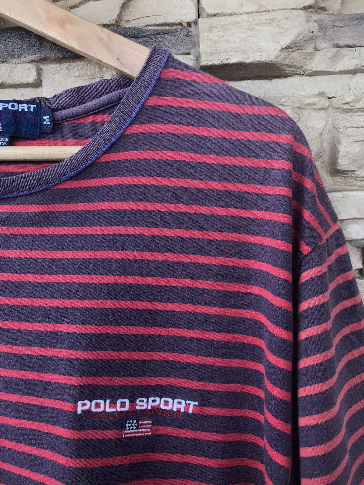 Polo Ralph Lauren Vintage Polo Sport Ralph Lauren Stripes Tee Size US M / EU 48-50 / 2 - 9 Thumbnail