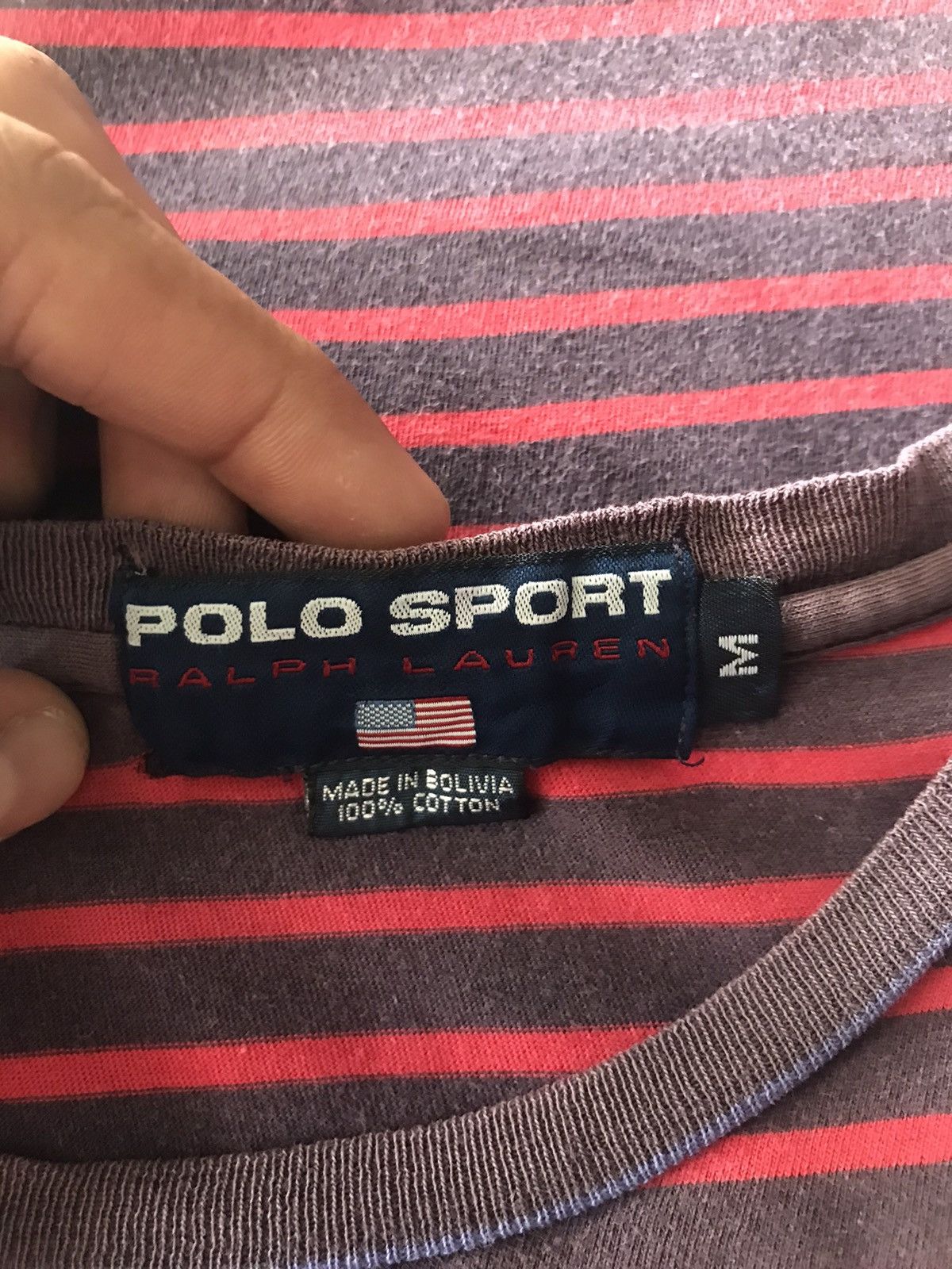 Polo Ralph Lauren Vintage Polo Sport Ralph Lauren Stripes Tee Size US M / EU 48-50 / 2 - 12 Thumbnail