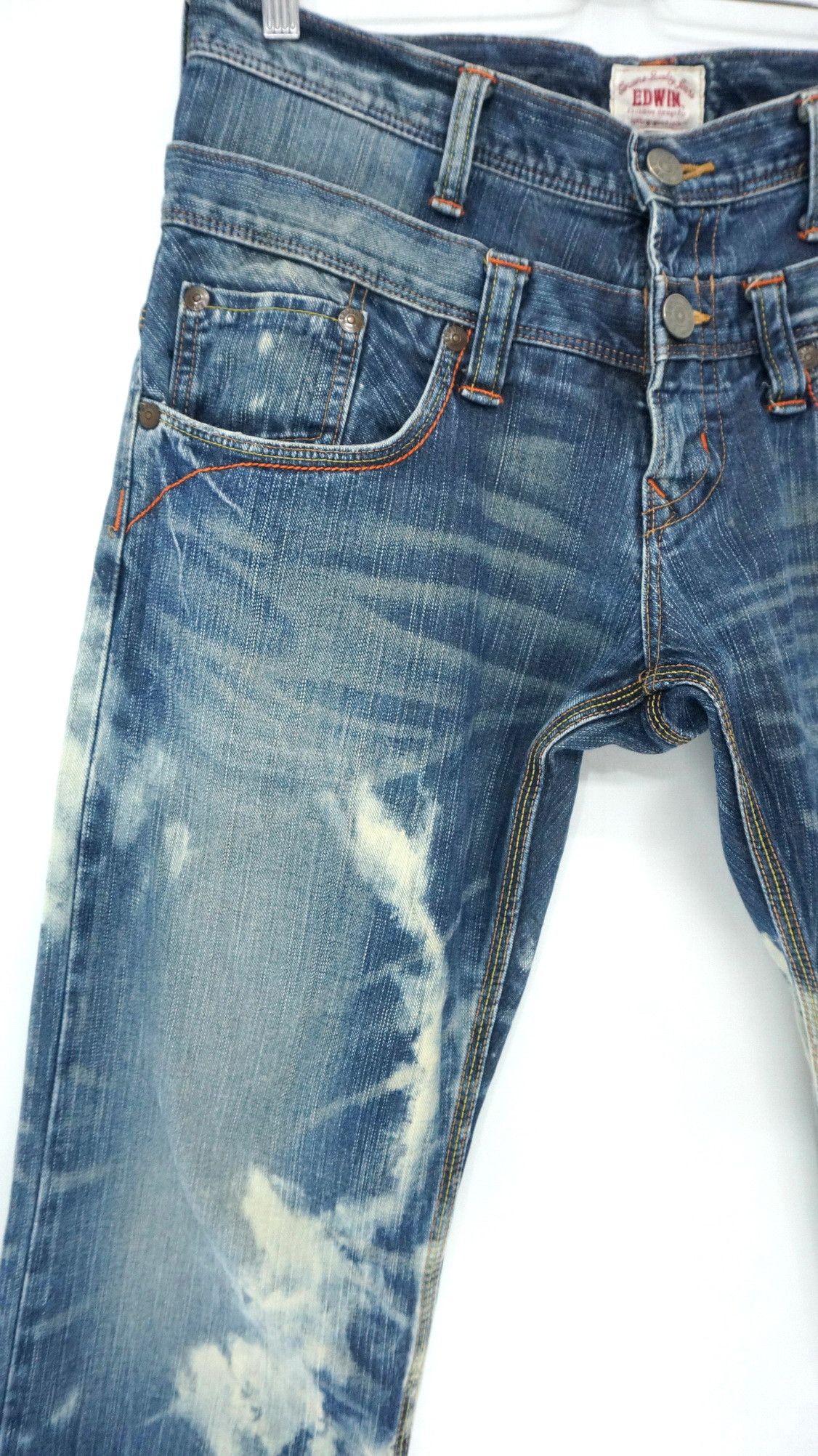 Edwin Rare 🔥 EDWIN XV Vintage Double Waist Acid Wash Jeans Size US 32 / EU 48 - 4 Thumbnail