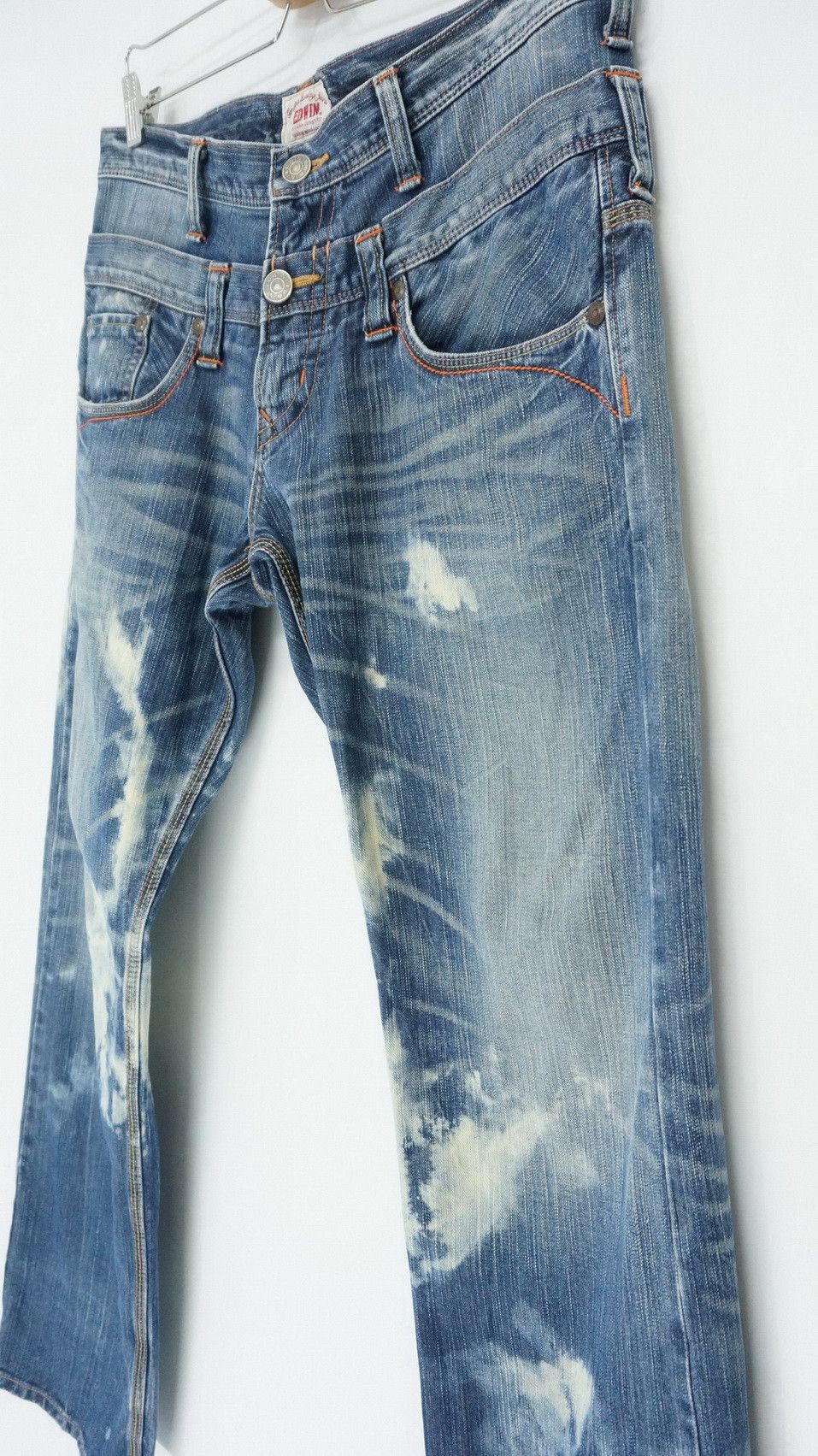 Edwin Rare 🔥 EDWIN XV Vintage Double Waist Acid Wash Jeans Size US 32 / EU 48 - 12 Thumbnail