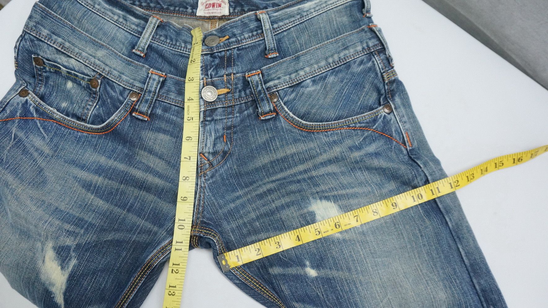 Edwin Rare 🔥 EDWIN XV Vintage Double Waist Acid Wash Jeans Size US 32 / EU 48 - 16 Thumbnail