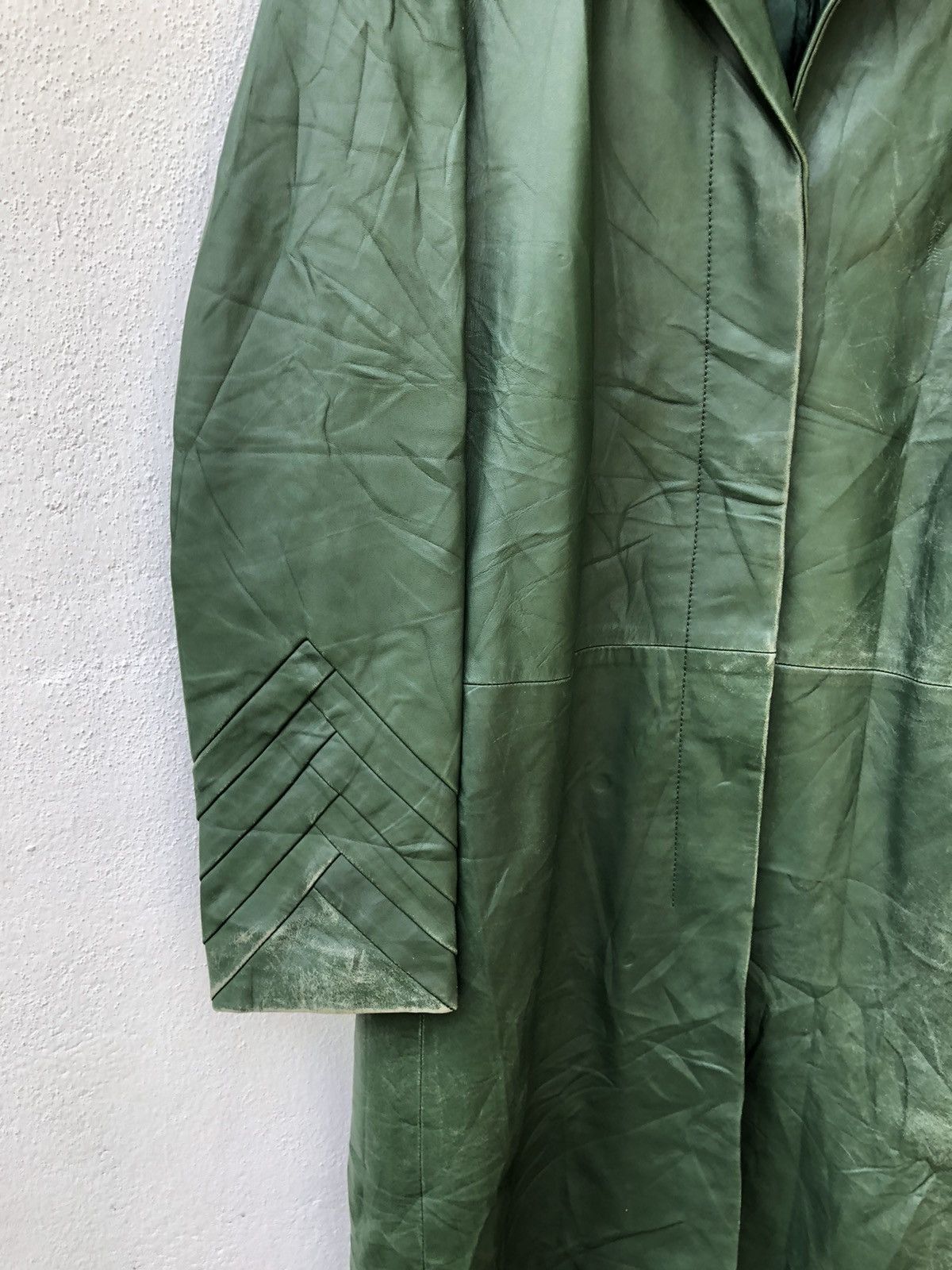 DKNY DESIGNER DKNY BY DONNA KARAN LONG LEATHER JACKET Size M / US 6-8 / IT 42-44 - 4 Thumbnail