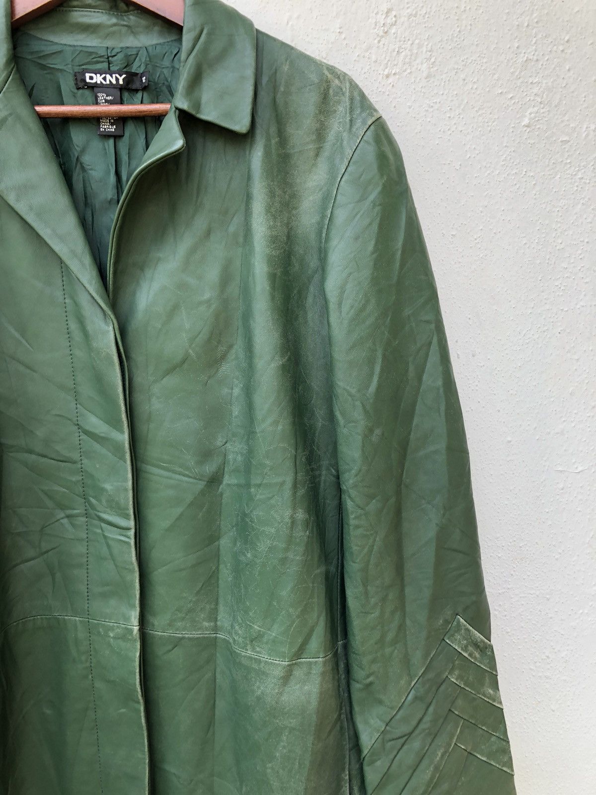 DKNY DESIGNER DKNY BY DONNA KARAN LONG LEATHER JACKET Size M / US 6-8 / IT 42-44 - 8 Thumbnail