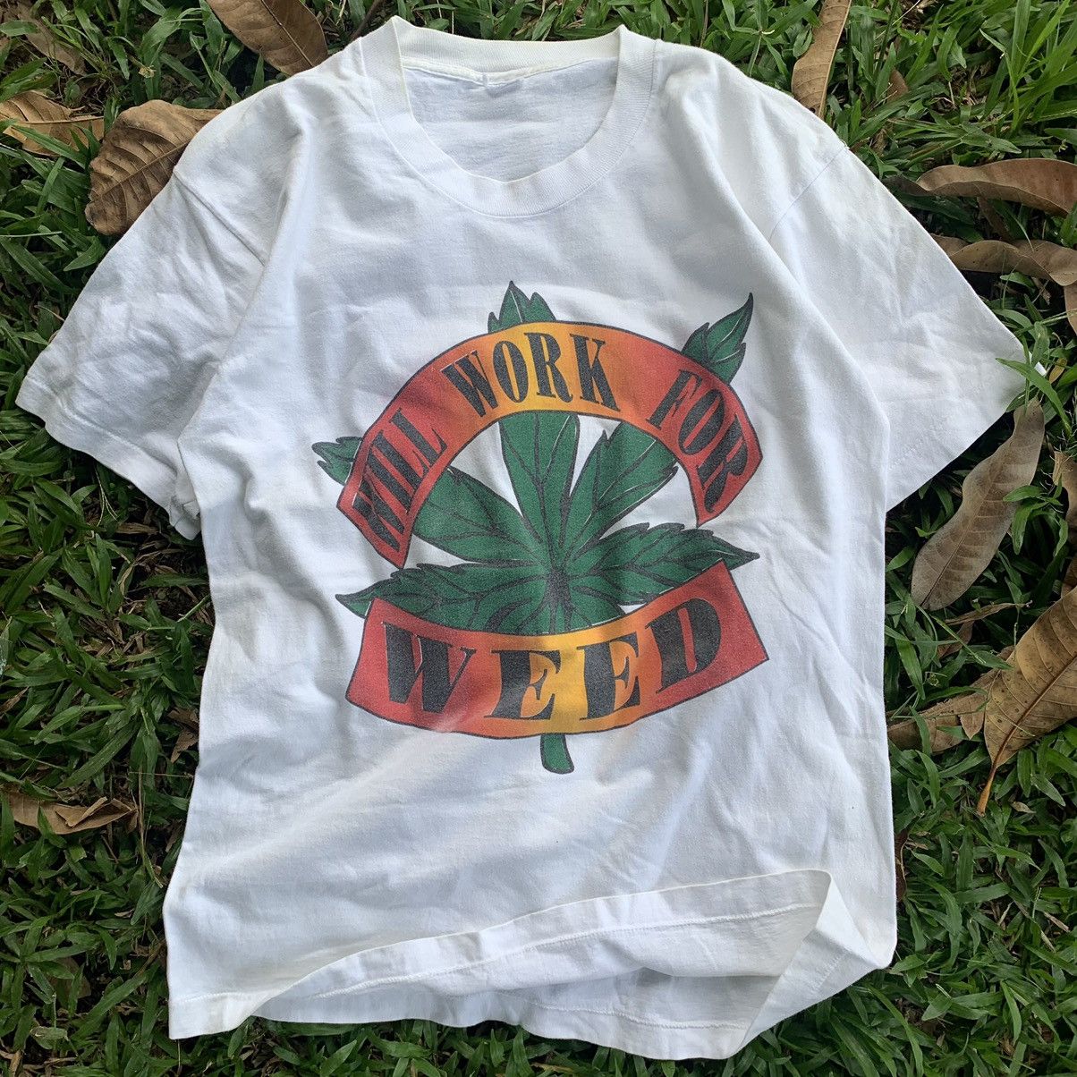 Band Tees Will work for weed marijuana taste of chicago vintage tee Size US L / EU 52-54 / 3 - 10 Thumbnail