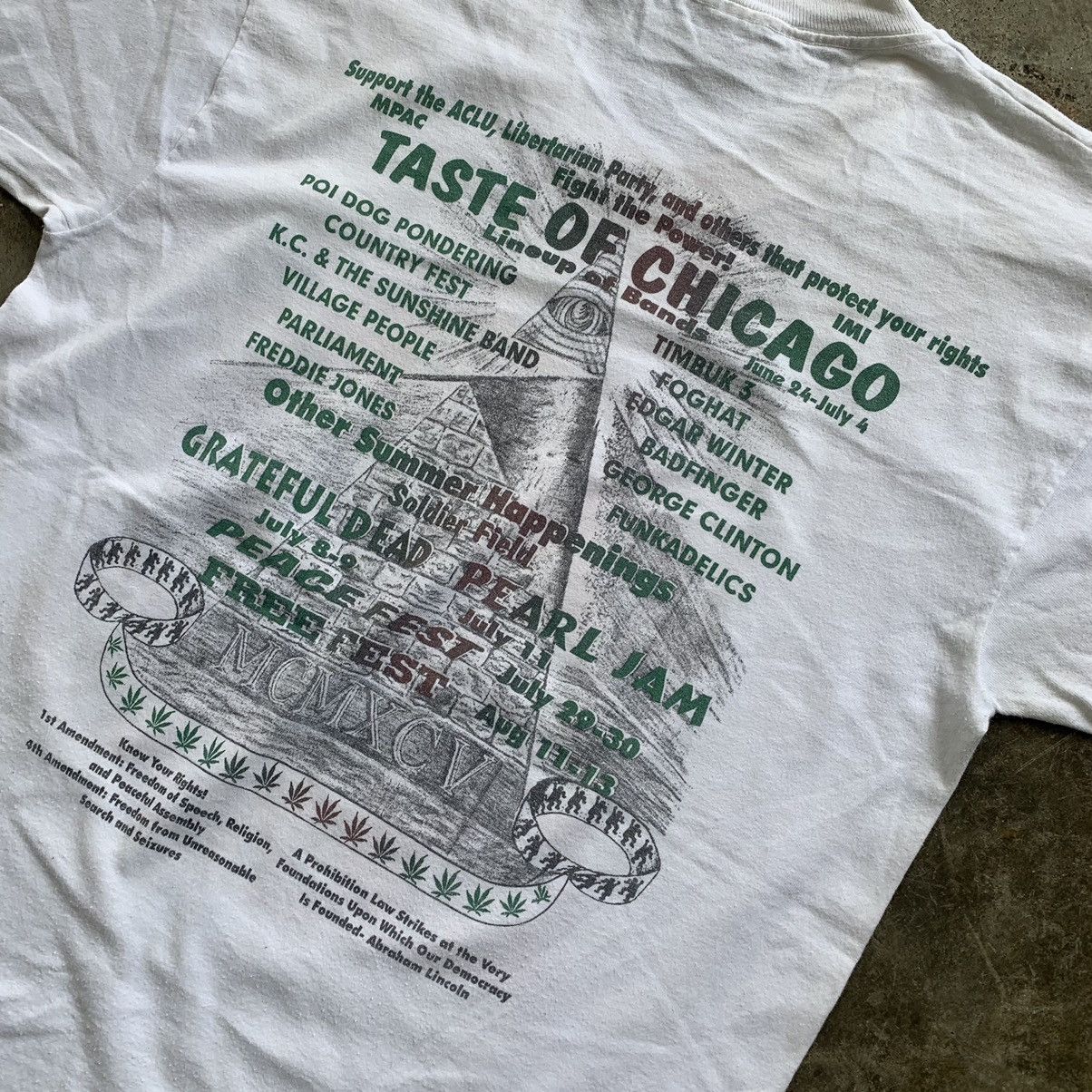 Band Tees Will work for weed marijuana taste of chicago vintage tee Size US L / EU 52-54 / 3 - 16 Thumbnail
