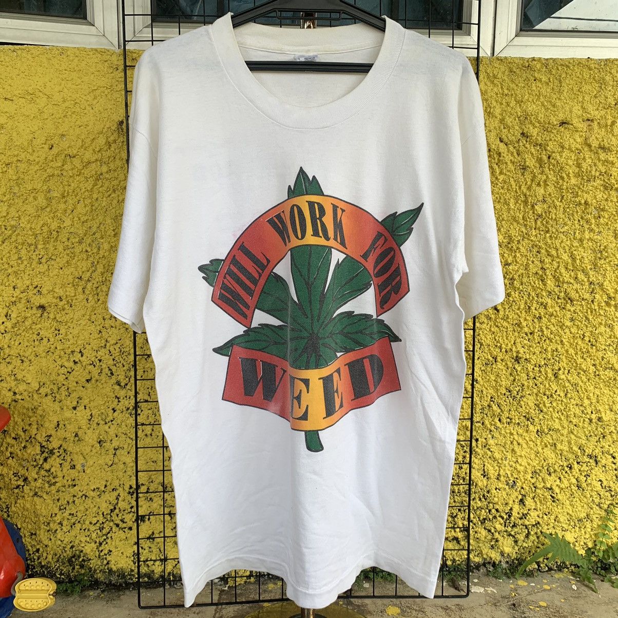 Band Tees Will work for weed marijuana taste of chicago vintage tee Size US L / EU 52-54 / 3 - 4 Thumbnail