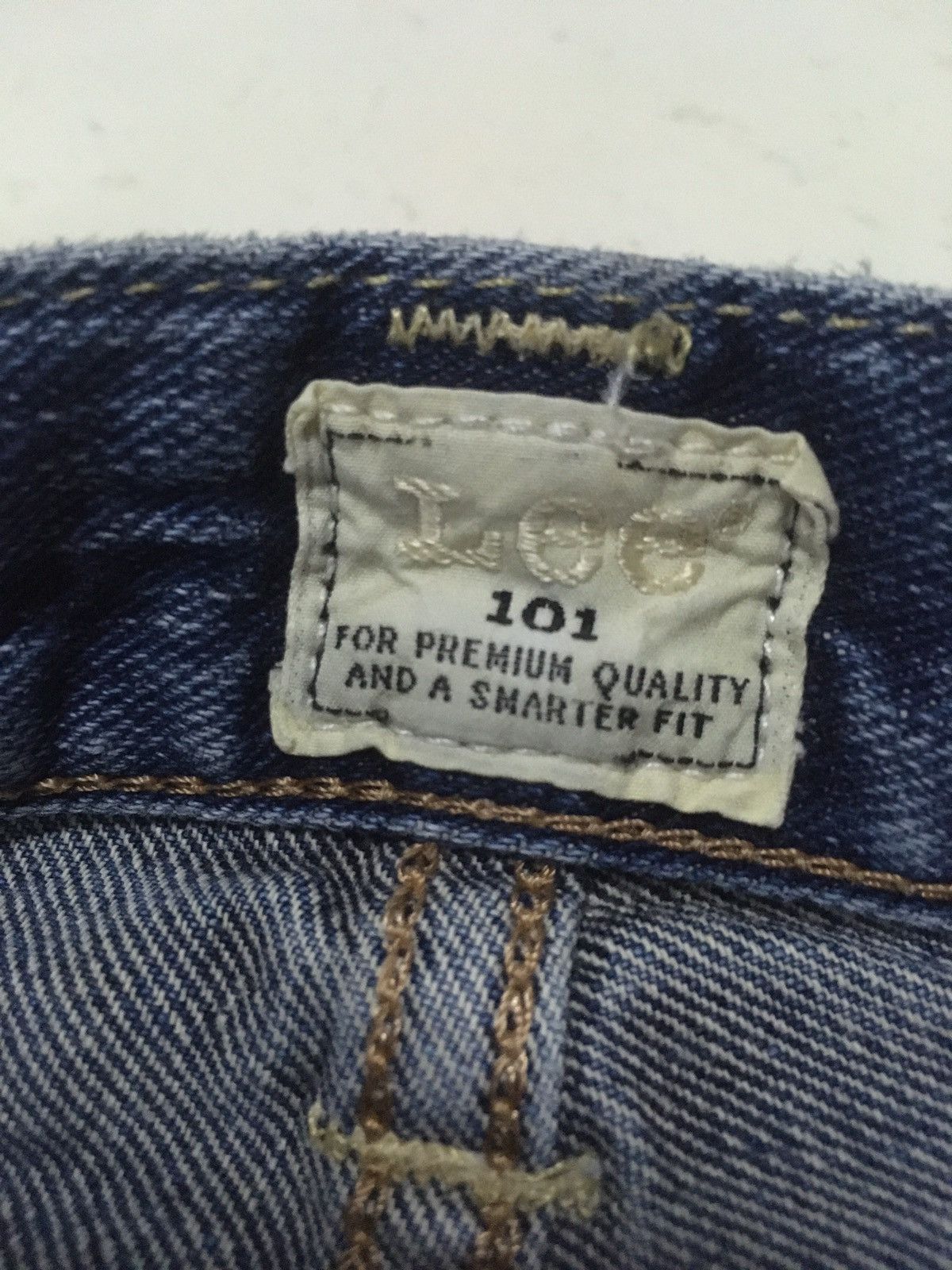 Lee × Vintage Vintage lee lot 101 distressed denim Size US 32 / EU 48 - 10 Thumbnail