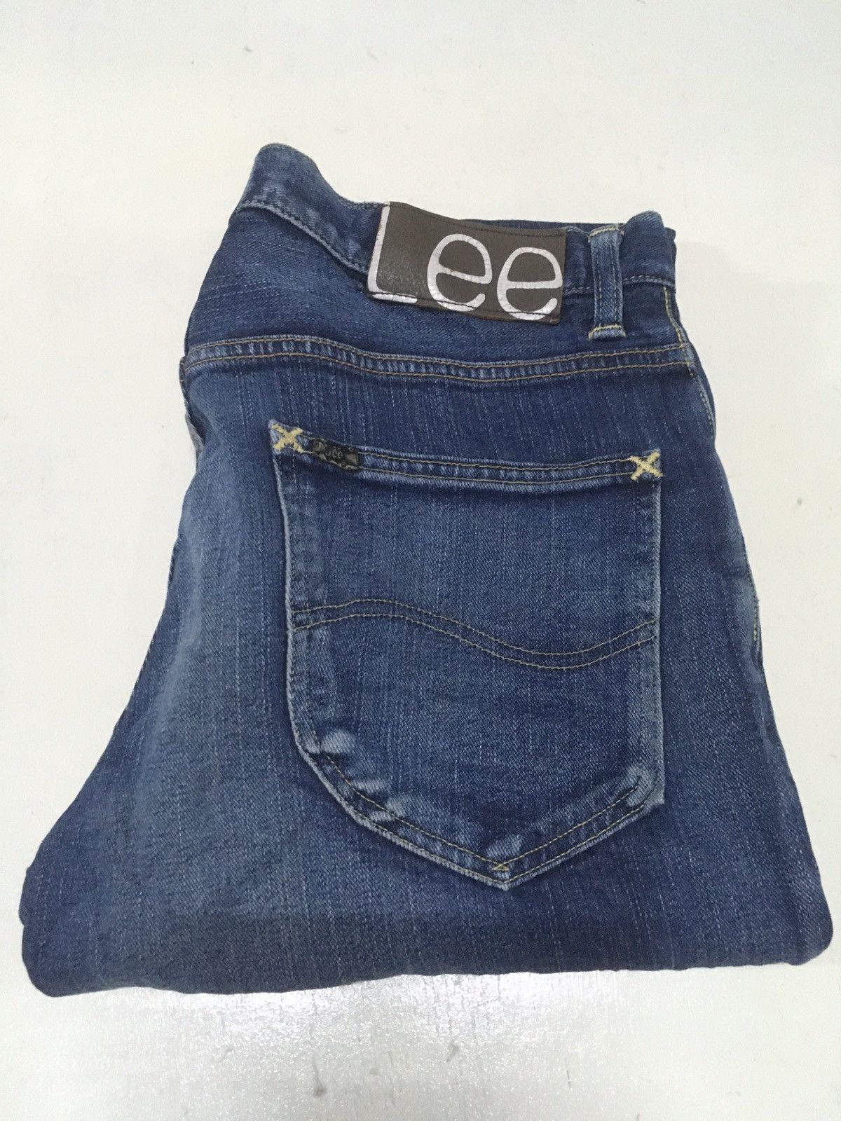 image of Vintage Lee Lot 101 Distressed Denim in Blue, Men's (Size 32)
