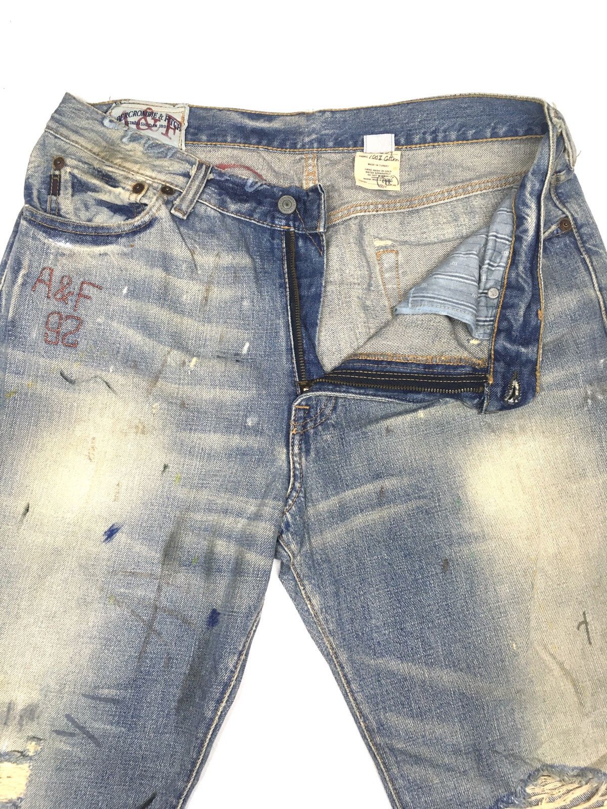 Abercrombie & Fitch Abercrombie crazy distressed denim Size US 34 / EU 50 - 5 Thumbnail