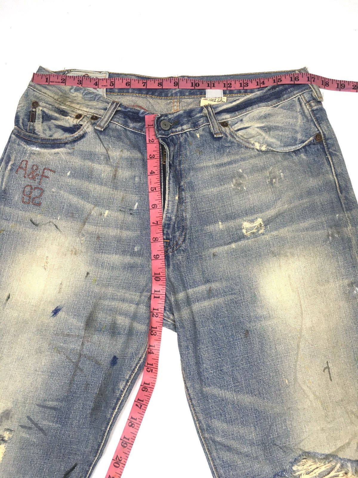 Abercrombie & Fitch Abercrombie crazy distressed denim Size US 34 / EU 50 - 3 Thumbnail