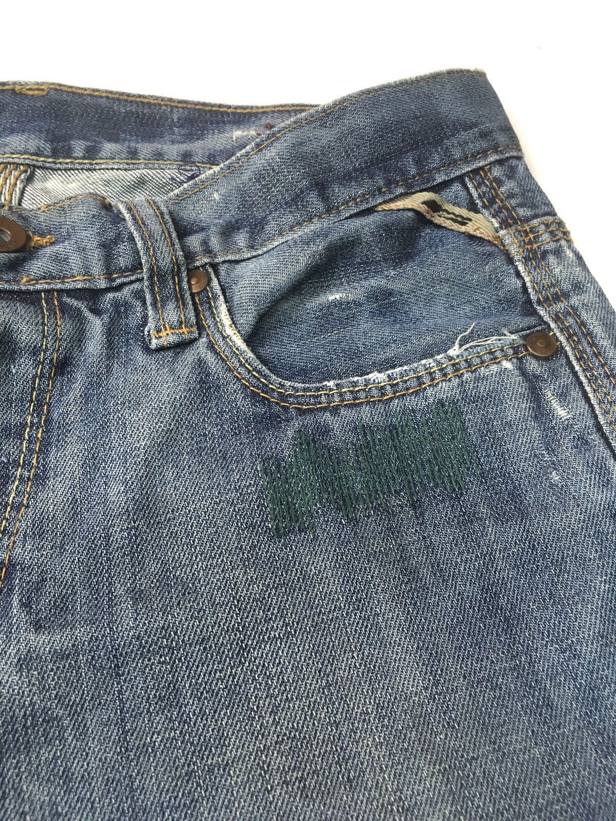 Jack & Jones × Vintage Vintage jack&jones patchwork blue wash distressed denim Size US 29 - 10 Thumbnail